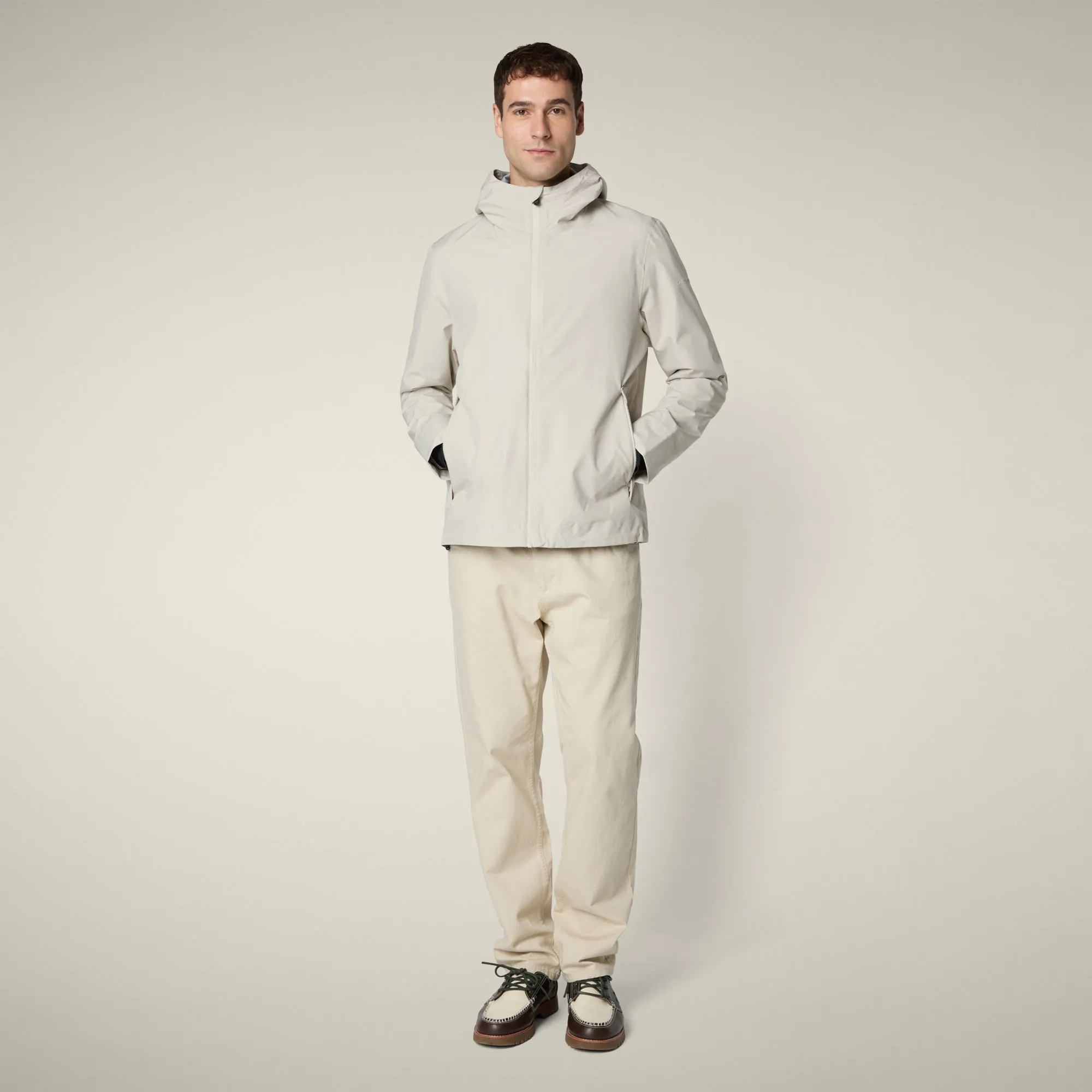 Men's Rain Jacket Jari in Rainy Beige sold by Save The Duck product image thumbnail 2