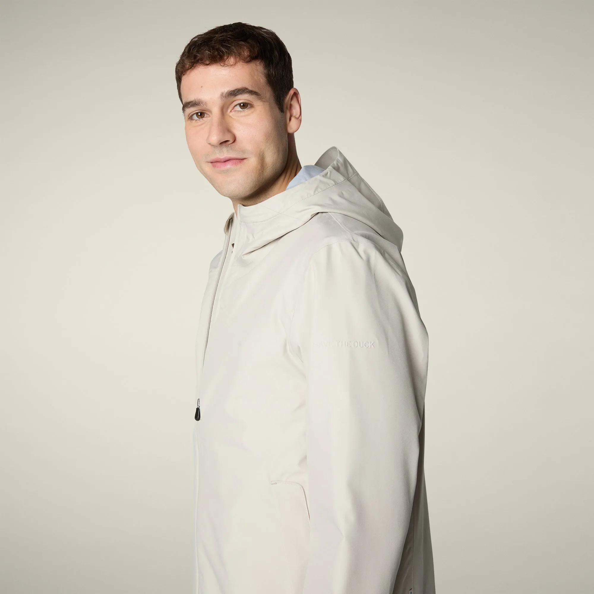 Men's Rain Jacket Jari in Rainy Beige sold by Save The Duck product image thumbnail 4