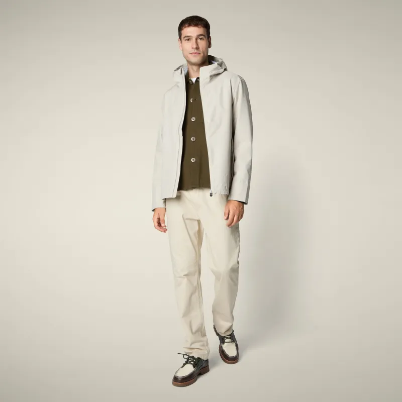Men's Rain Jacket Jari in Rainy Beige sold by Save The Duck