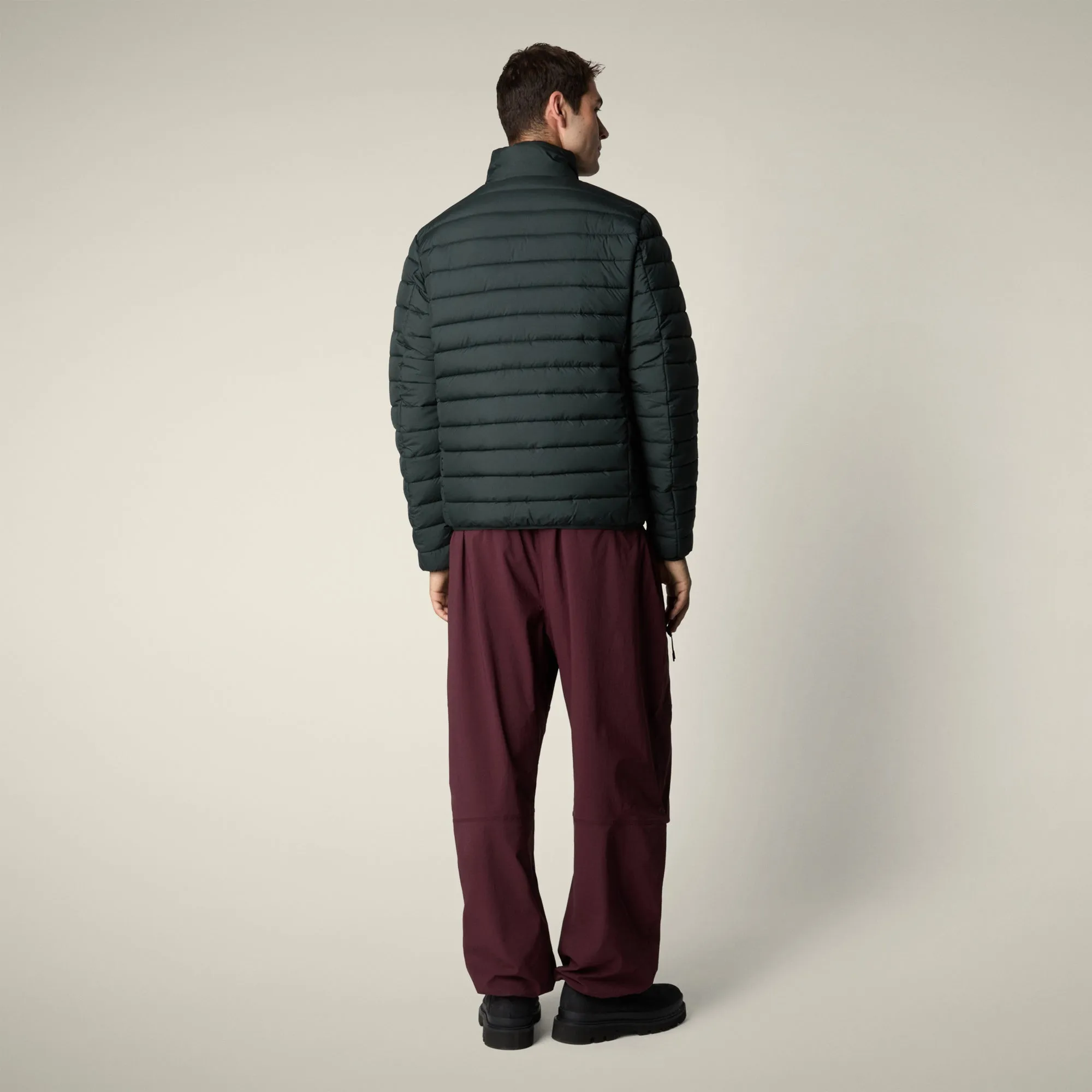 Men's animal free puffer Jacket Erion in Green Black sold by Save The Duck product image thumbnail 3