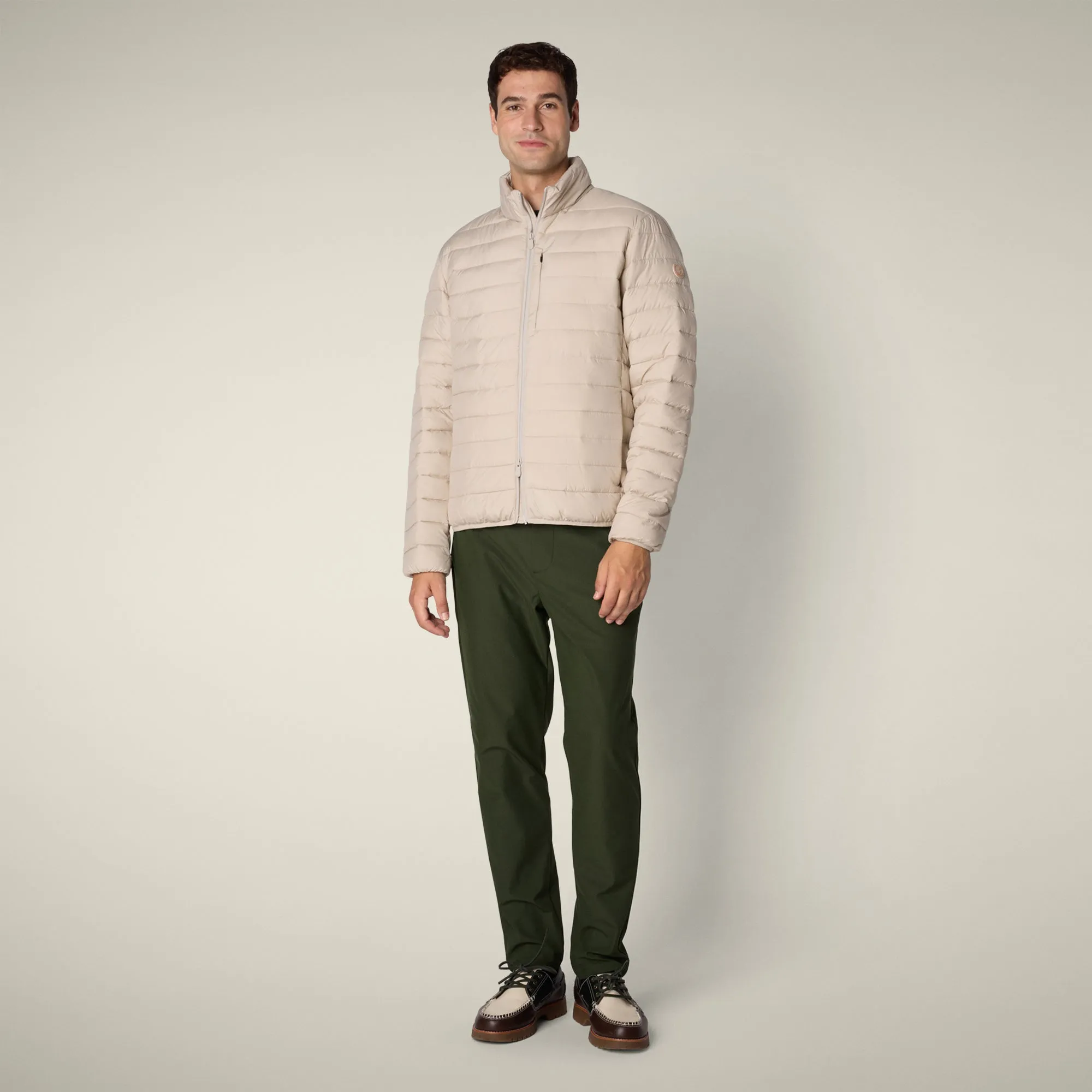 Men's animal free puffer Jacket Erion in Rainy Beige sold by Save The Duck product image thumbnail 2