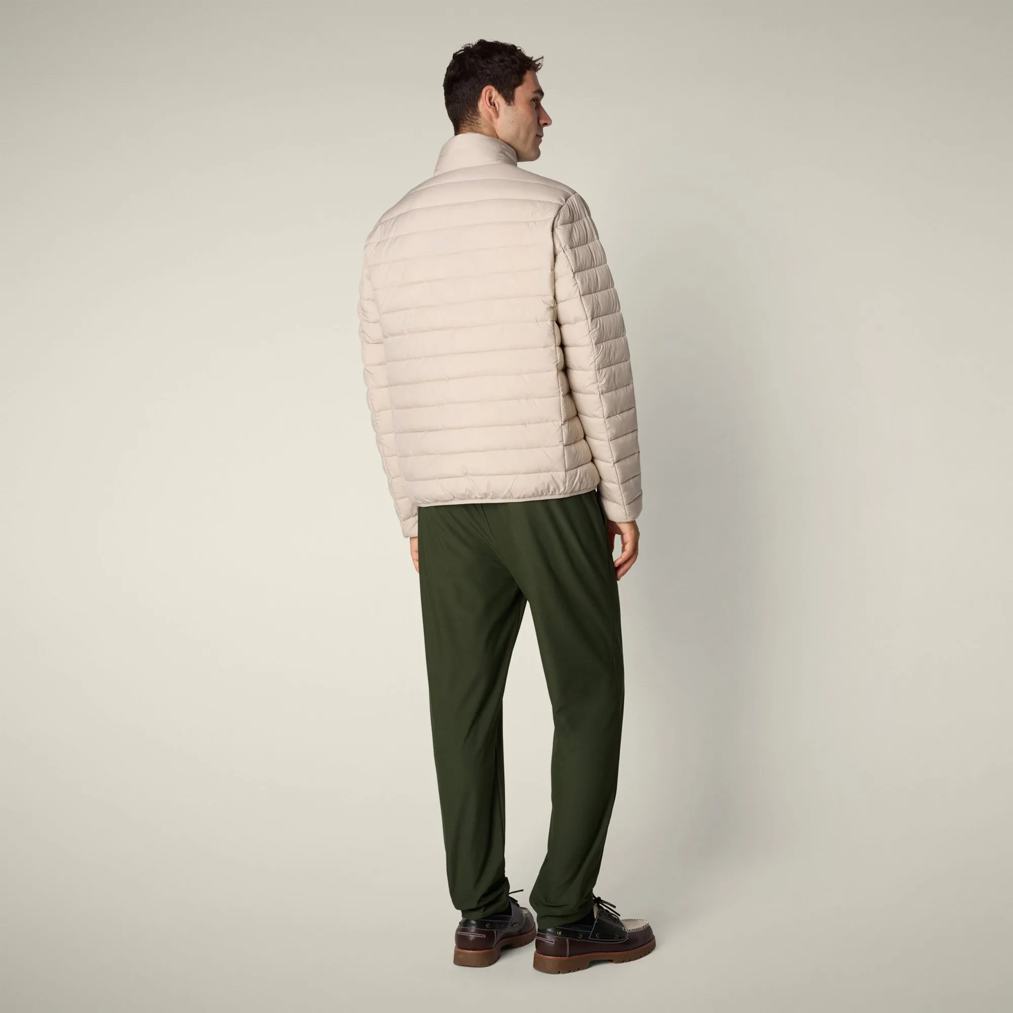 Men's animal free puffer Jacket Erion in Rainy Beige sold by Save The Duck product image thumbnail 3