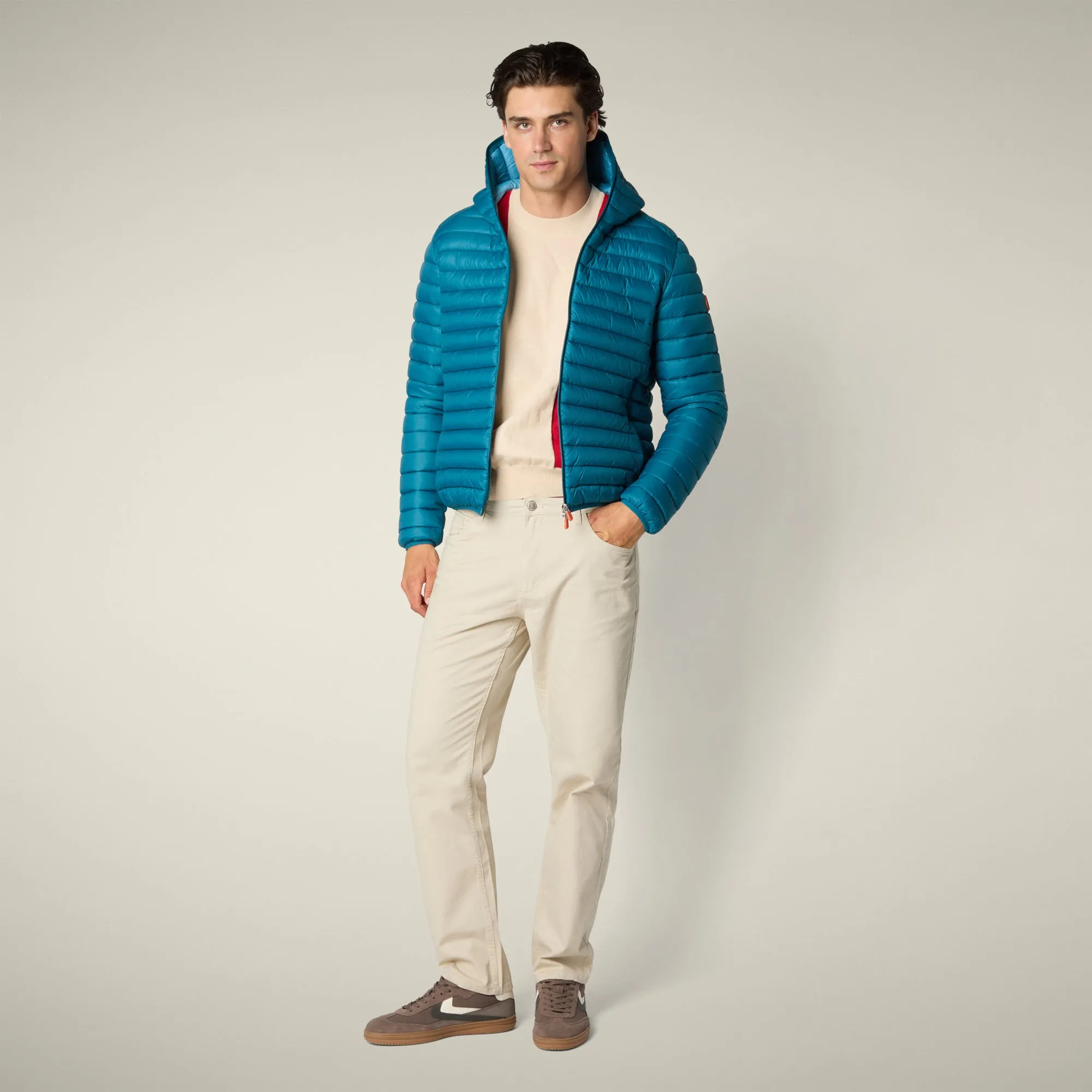 Men's Animal free puffer Jacket Donald in Horizon Blue sold by Save The Duck