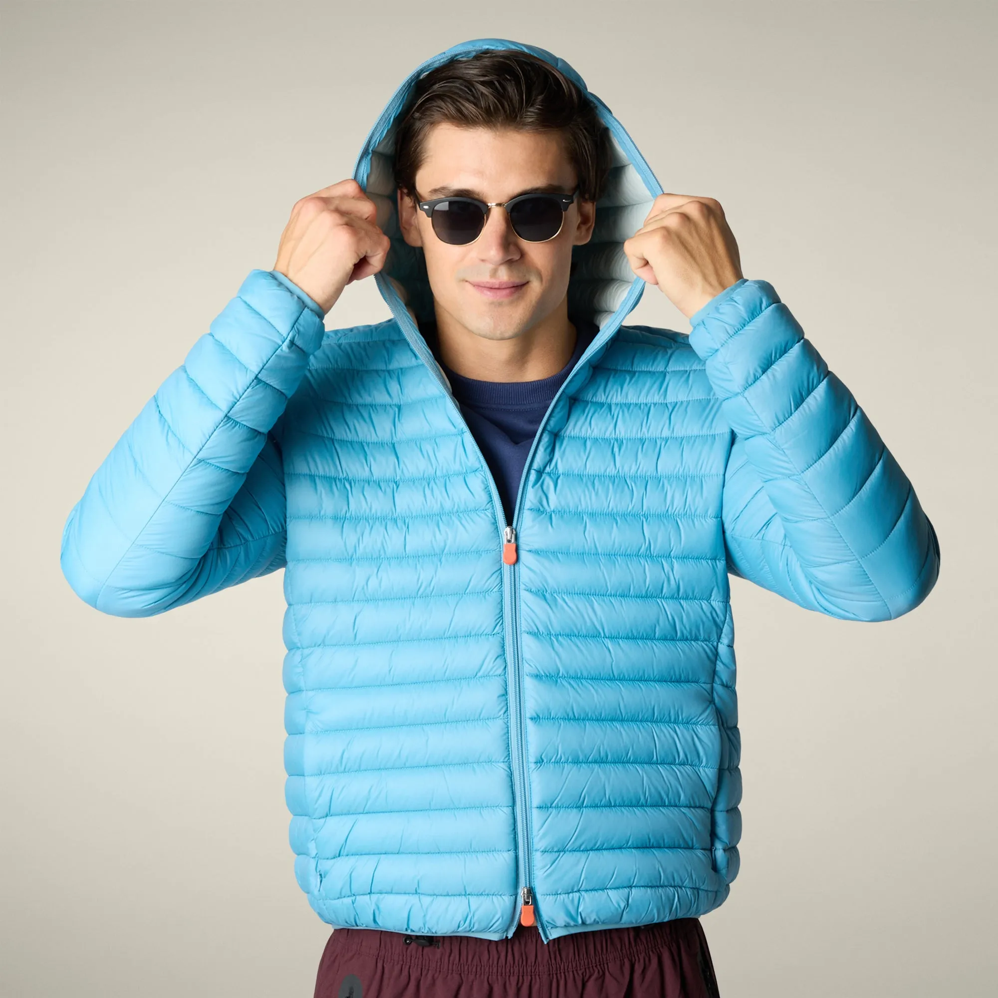 Men's Animal free puffer Jacket Donald in Bay Blue sold by Save The Duck product image thumbnail 4