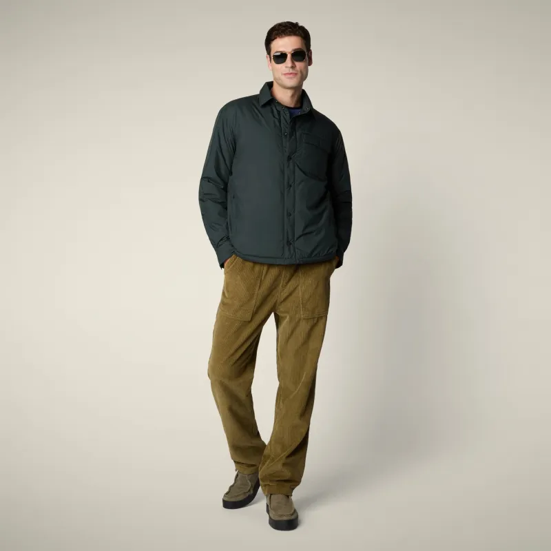 Men's jacket stellan in green black made by Save The Duck