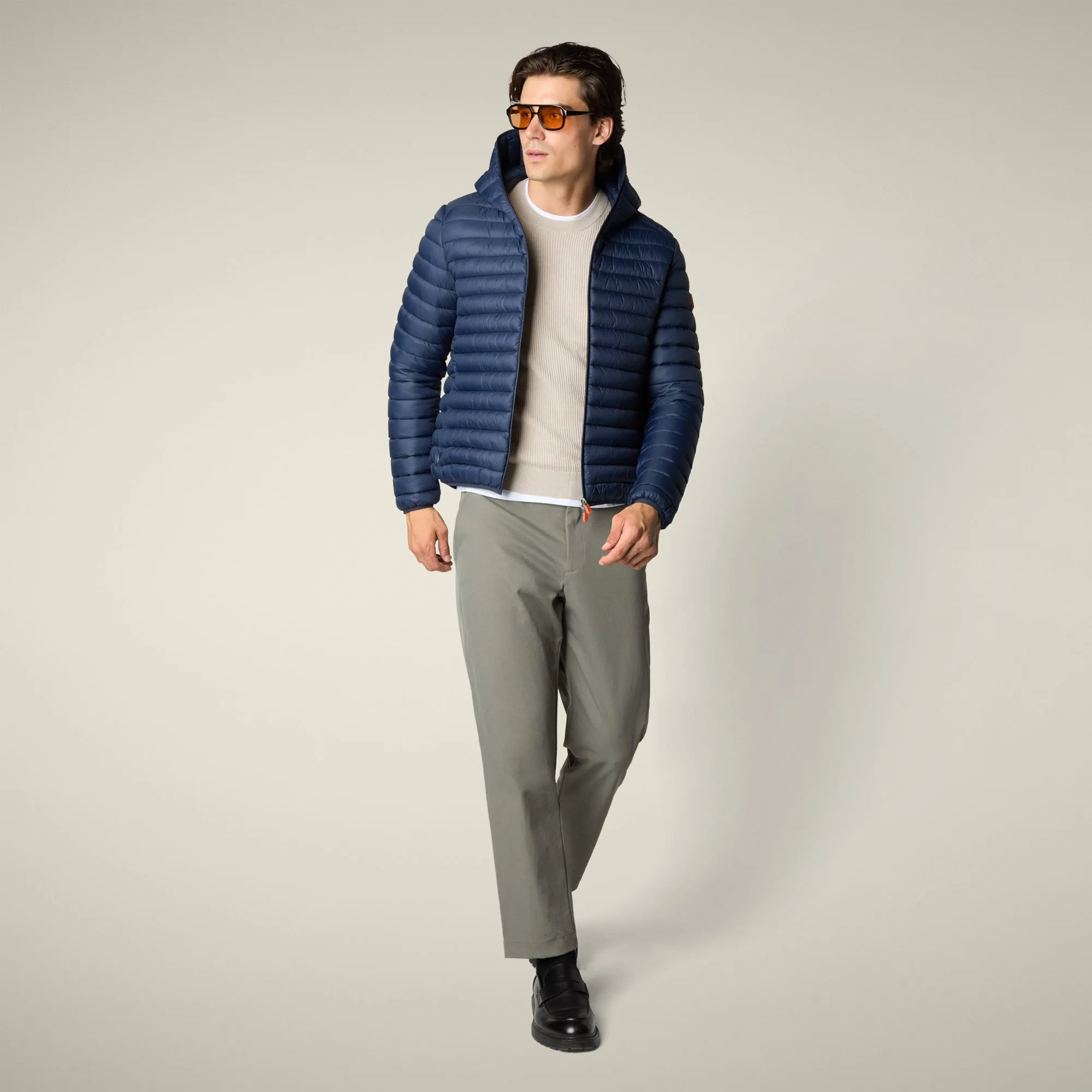 Men's Puffer Jacket Donald in navy Blue sold by Save The Duck