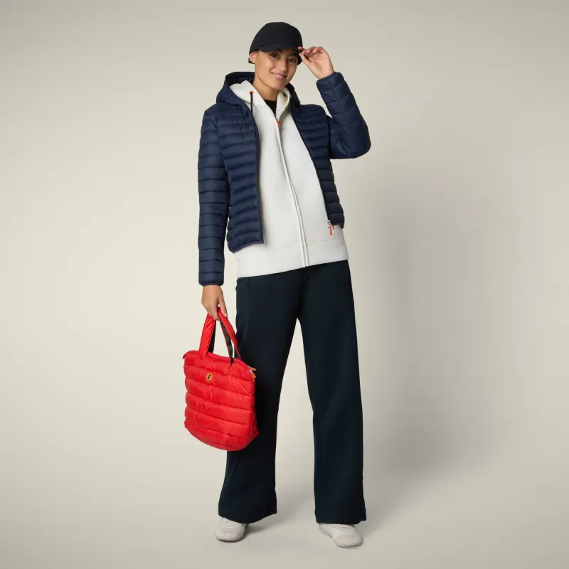 Women's Animal free puffer Jacket Daisy in Navy Blue sold by Save The Duck