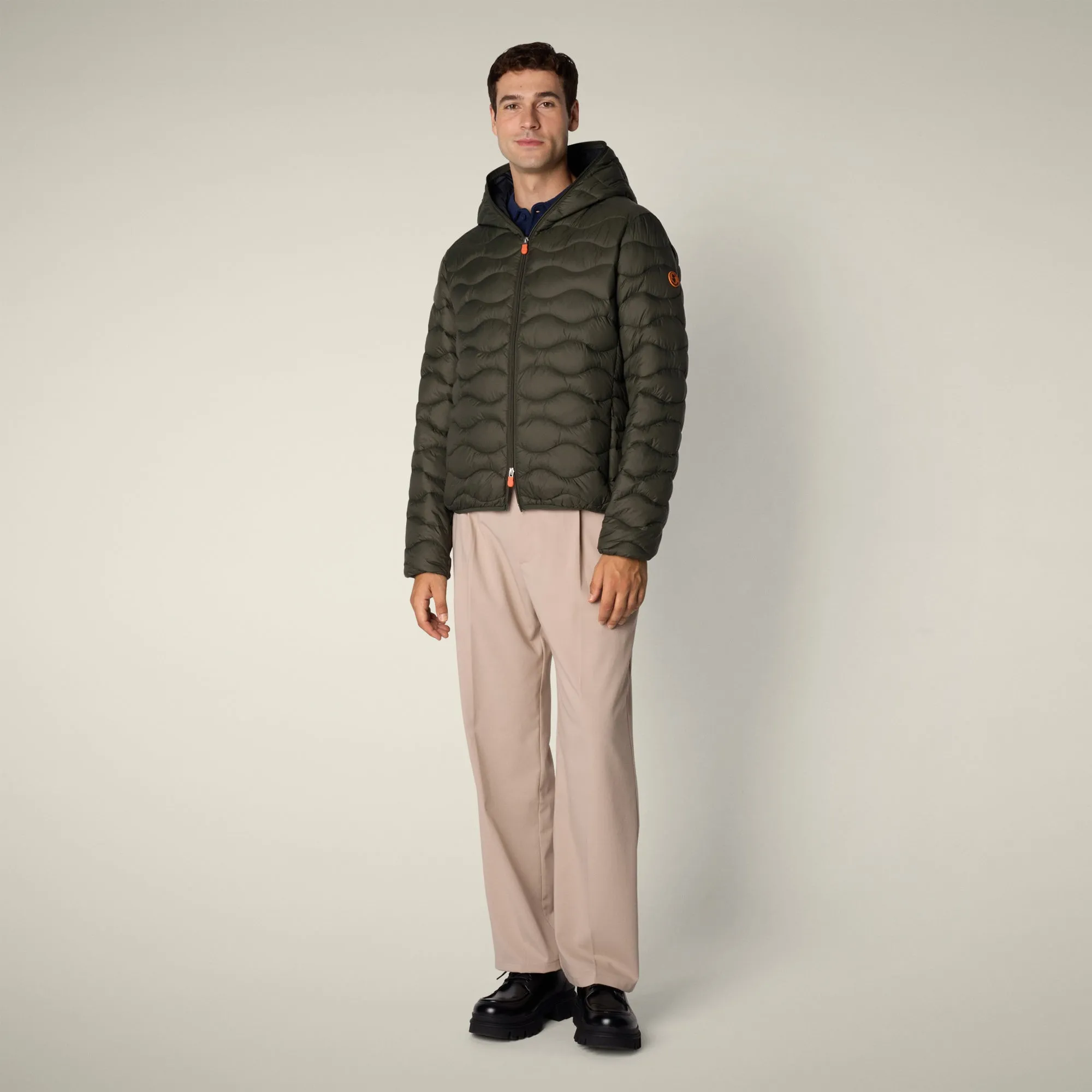 Men's animal free puffer jacket Reef in Land green sold by Save The Duck product image thumbnail 2