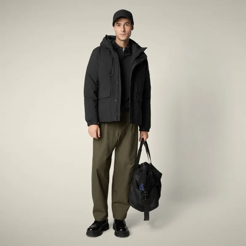Men's Parka Hiram in Black sold by Save The Duck