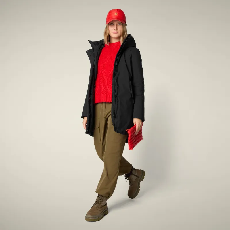 Women's parka nellie  in black sold by Save The Duck