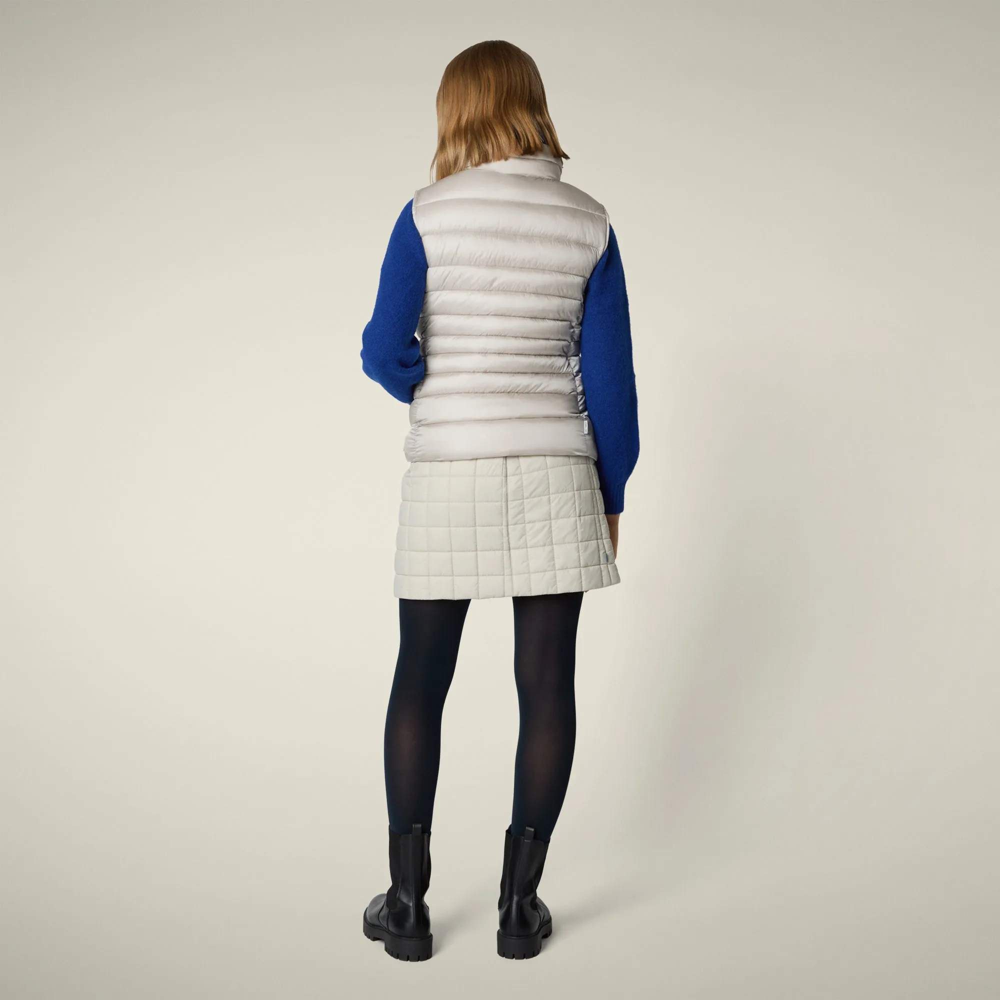 Women's Animal free puffer Vest Lynn in rainy beige sold by Save The Duck product image thumbnail 3