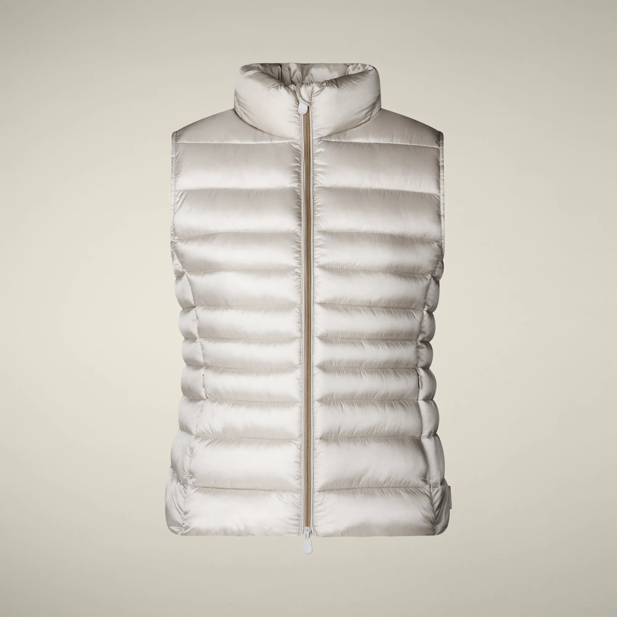Women's Animal free puffer Vest Lynn in rainy beige sold by Save The Duck product image thumbnail 5