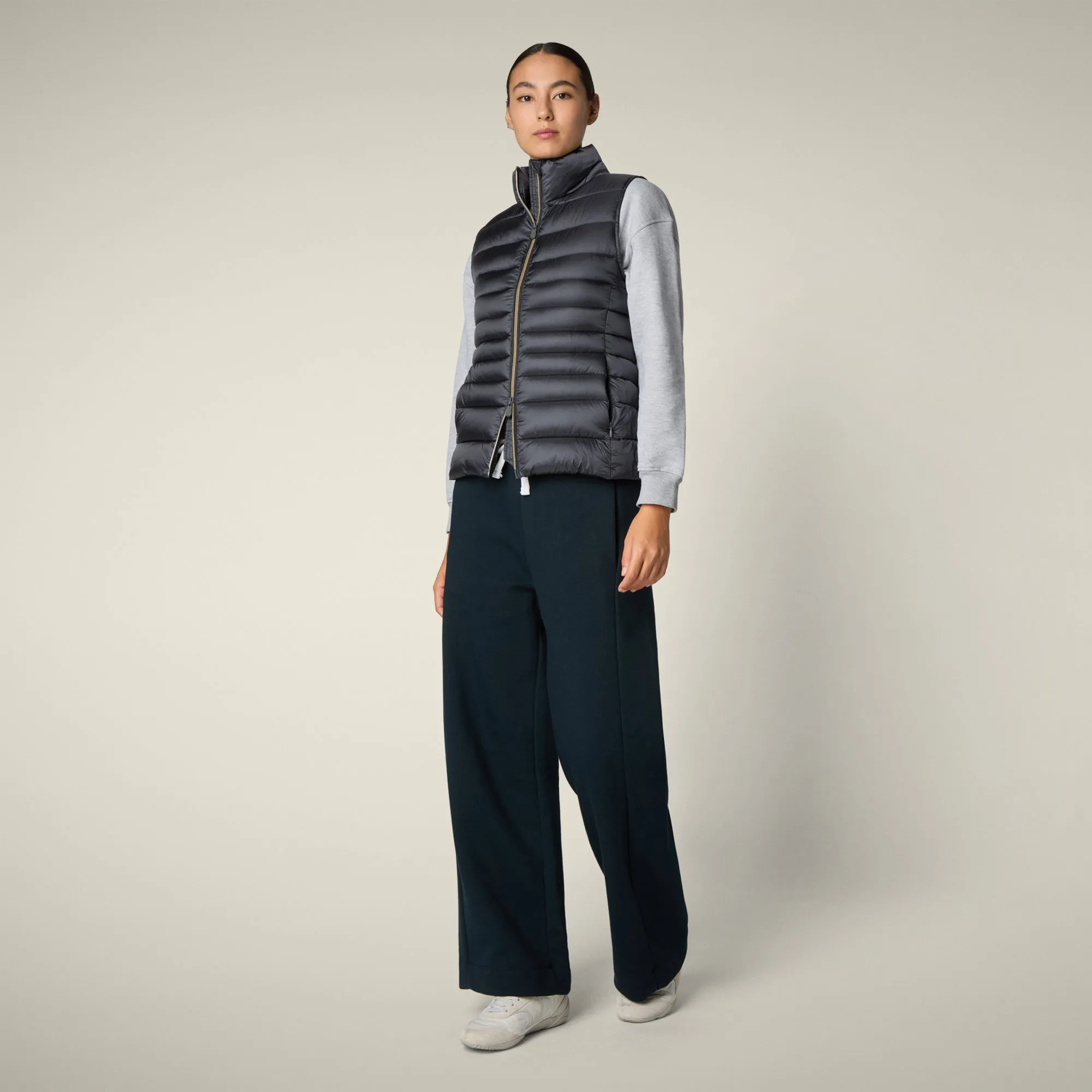 Women's Animal free puffer Vest Lynn in ebony grey sold by Save The Duck product image thumbnail 2