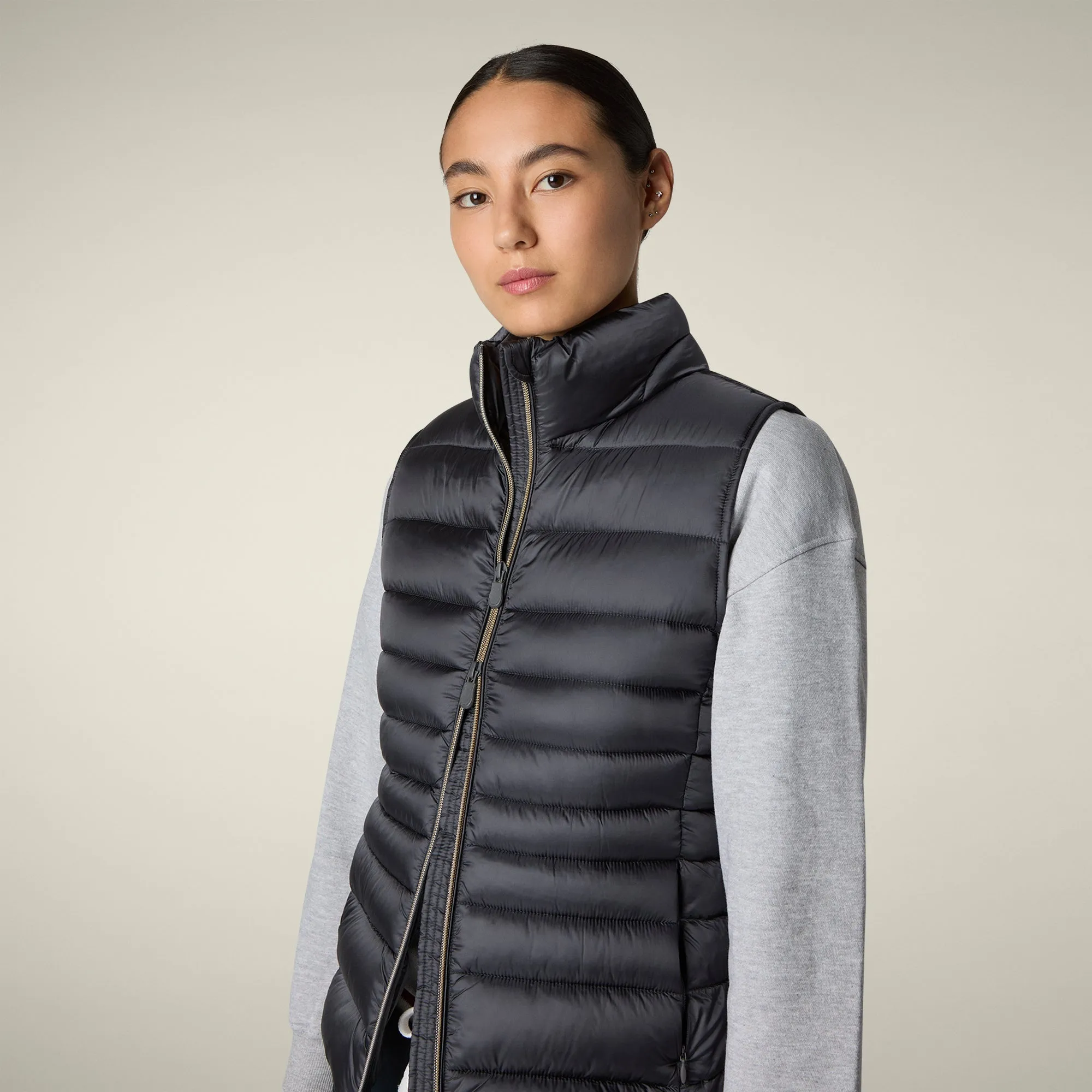Women's Animal free puffer Vest Lynn in ebony grey sold by Save The Duck product image thumbnail 4