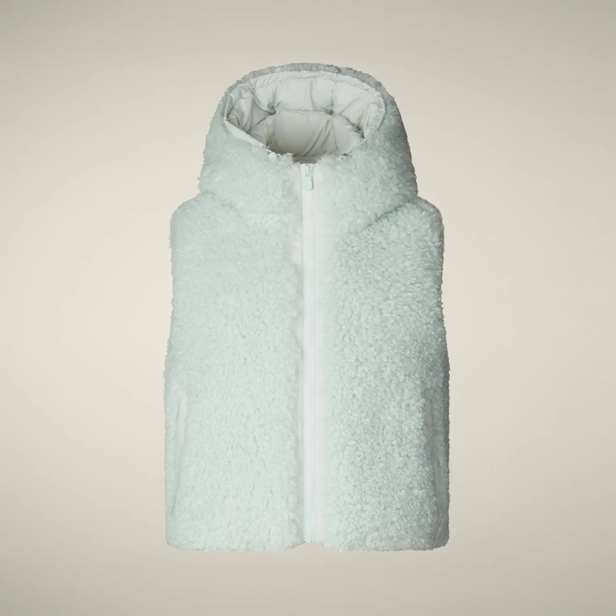 Women's faux fur Vest Ayla in Glacier Blue sold by Save The Duck product image thumbnail 5
