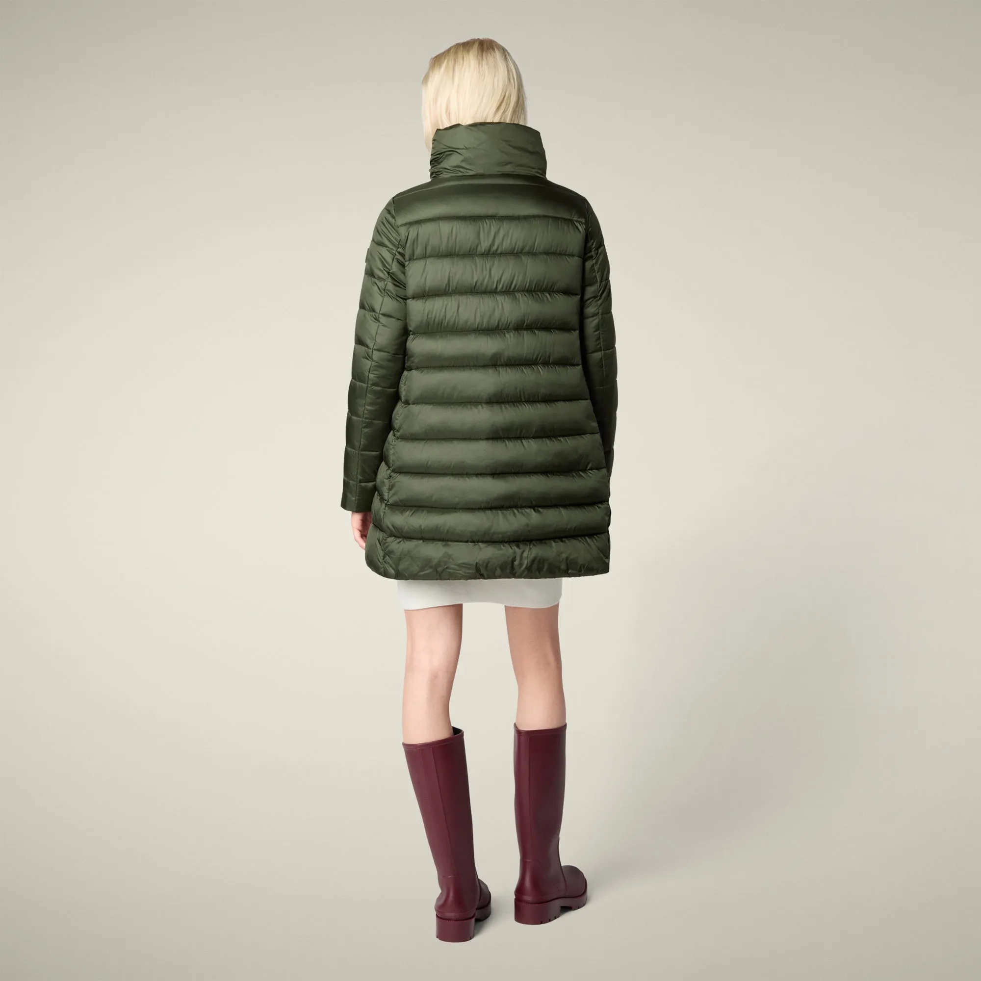 Women's Animal free puffer Jacket Lydia in Pine Green sold by Save The Duck product image thumbnail 3