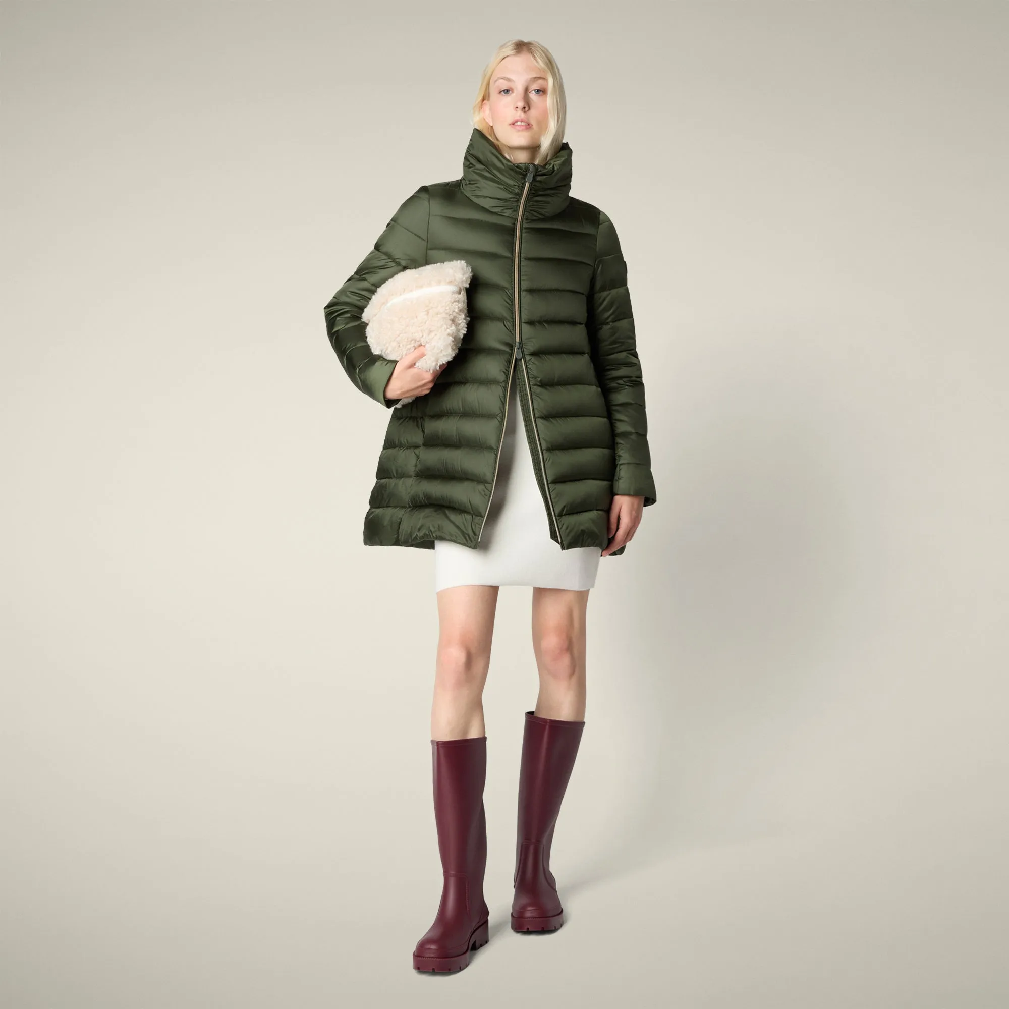 Women's Animal free puffer Jacket Lydia in Pine Green sold by Save The Duck product image thumbnail 2