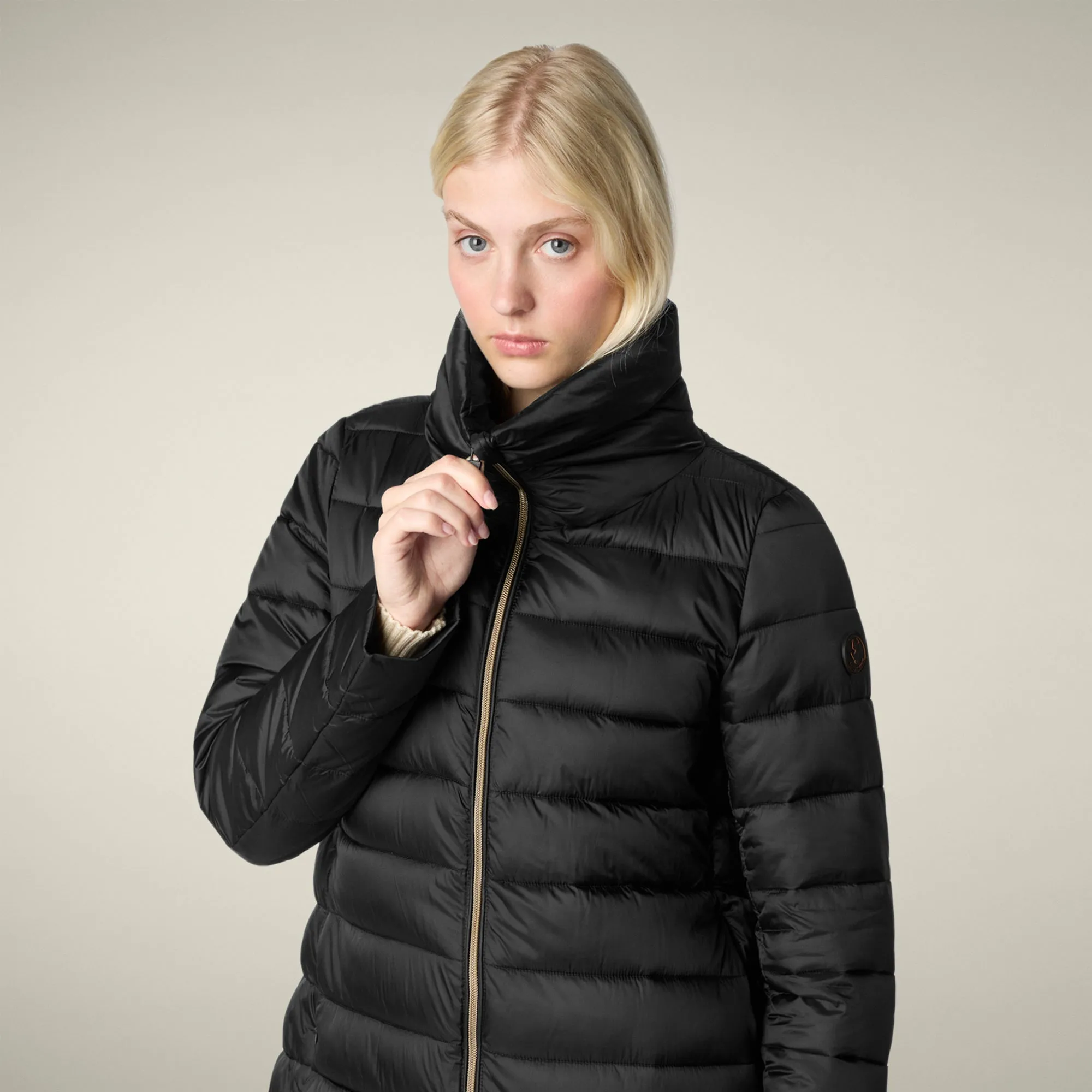 Women's animal free puffer jacket Lydia in black sold by Save The Duck product image thumbnail 4