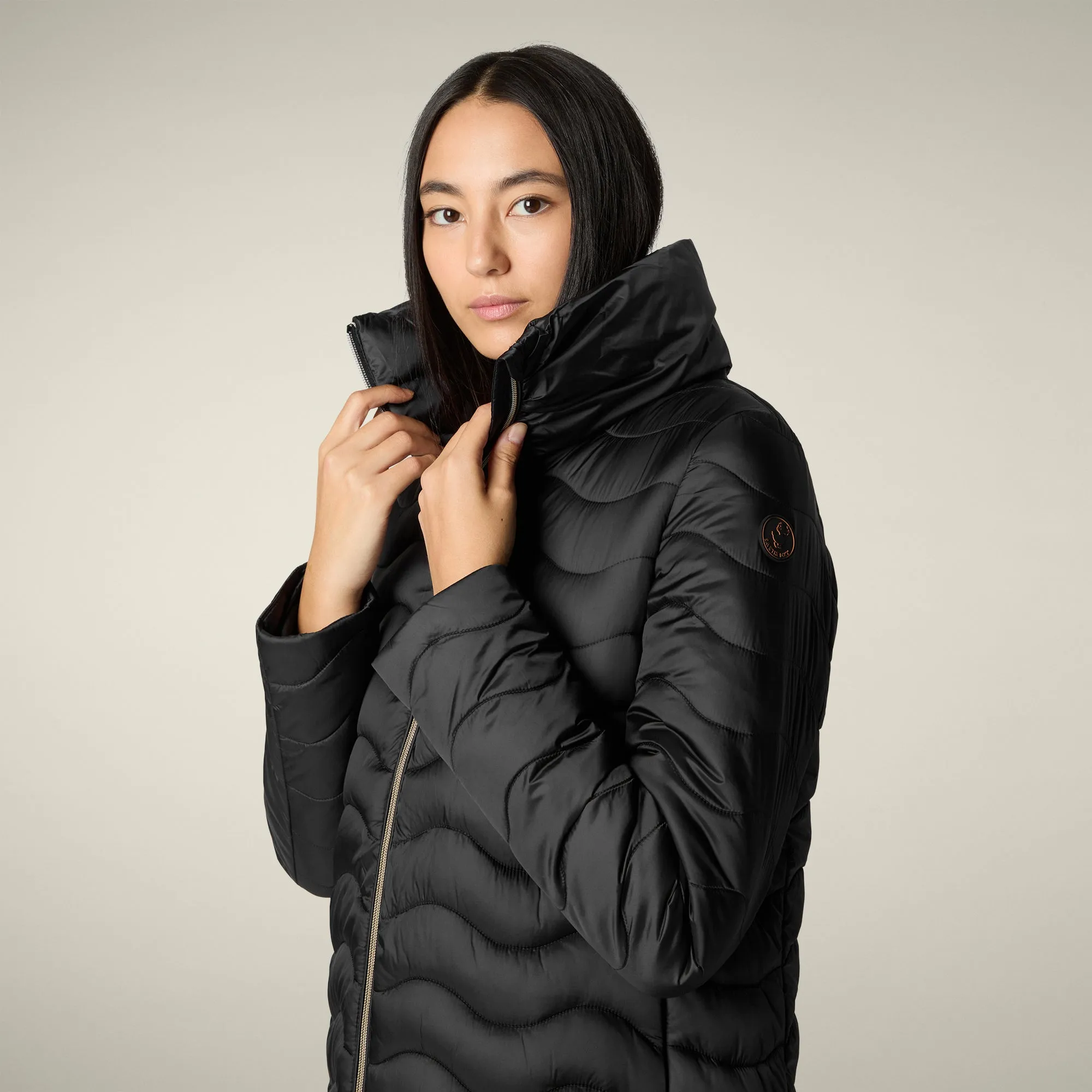Women's Animal free puffer jacket Livette in black sold by Save The Duck product image thumbnail 4
