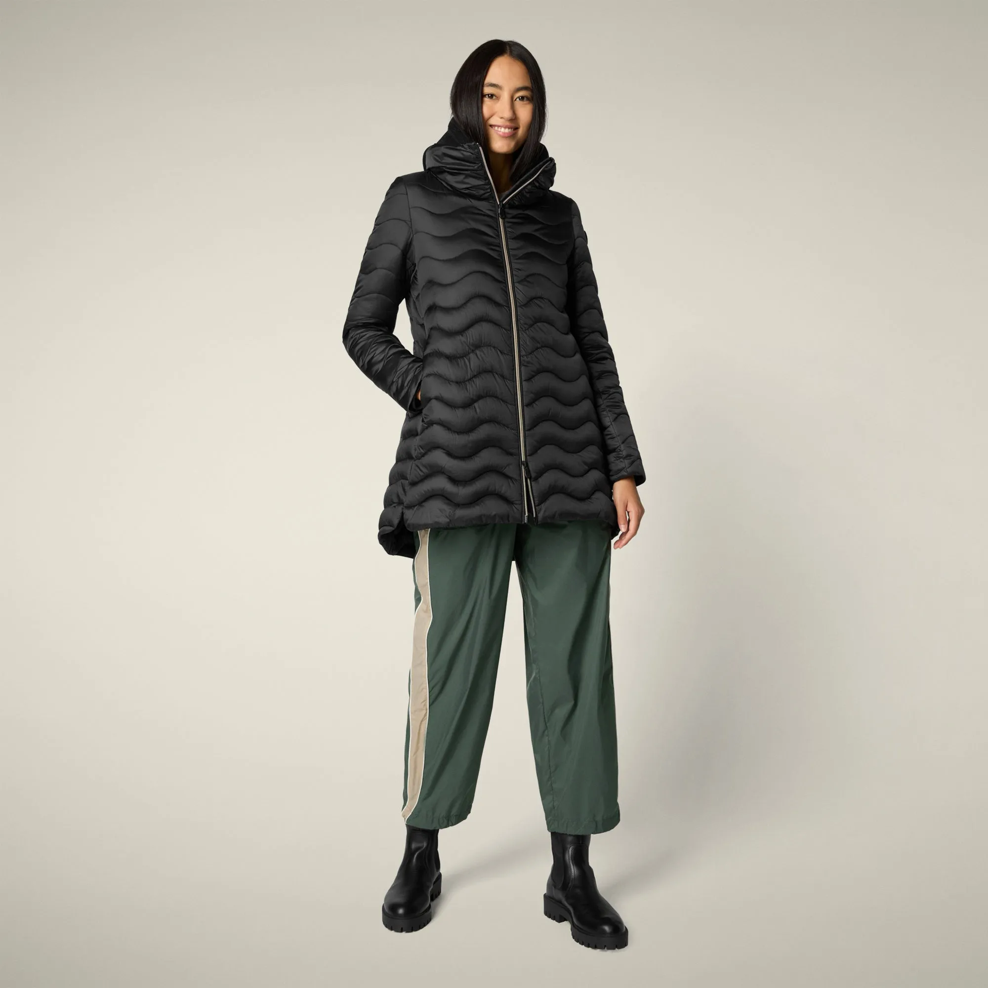 Women's Animal free puffer jacket Livette in black sold by Save The Duck product image thumbnail 2
