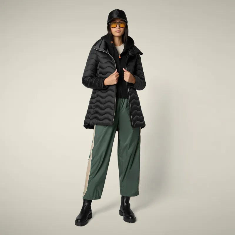 Women's Animal free puffer jacket Livette in black sold by Save The Duck