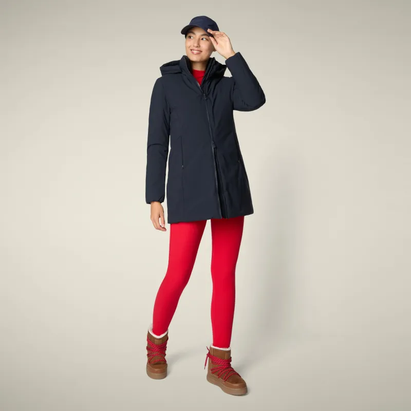 Women's Parka Rachel in Blue Black sold by Save The Duck