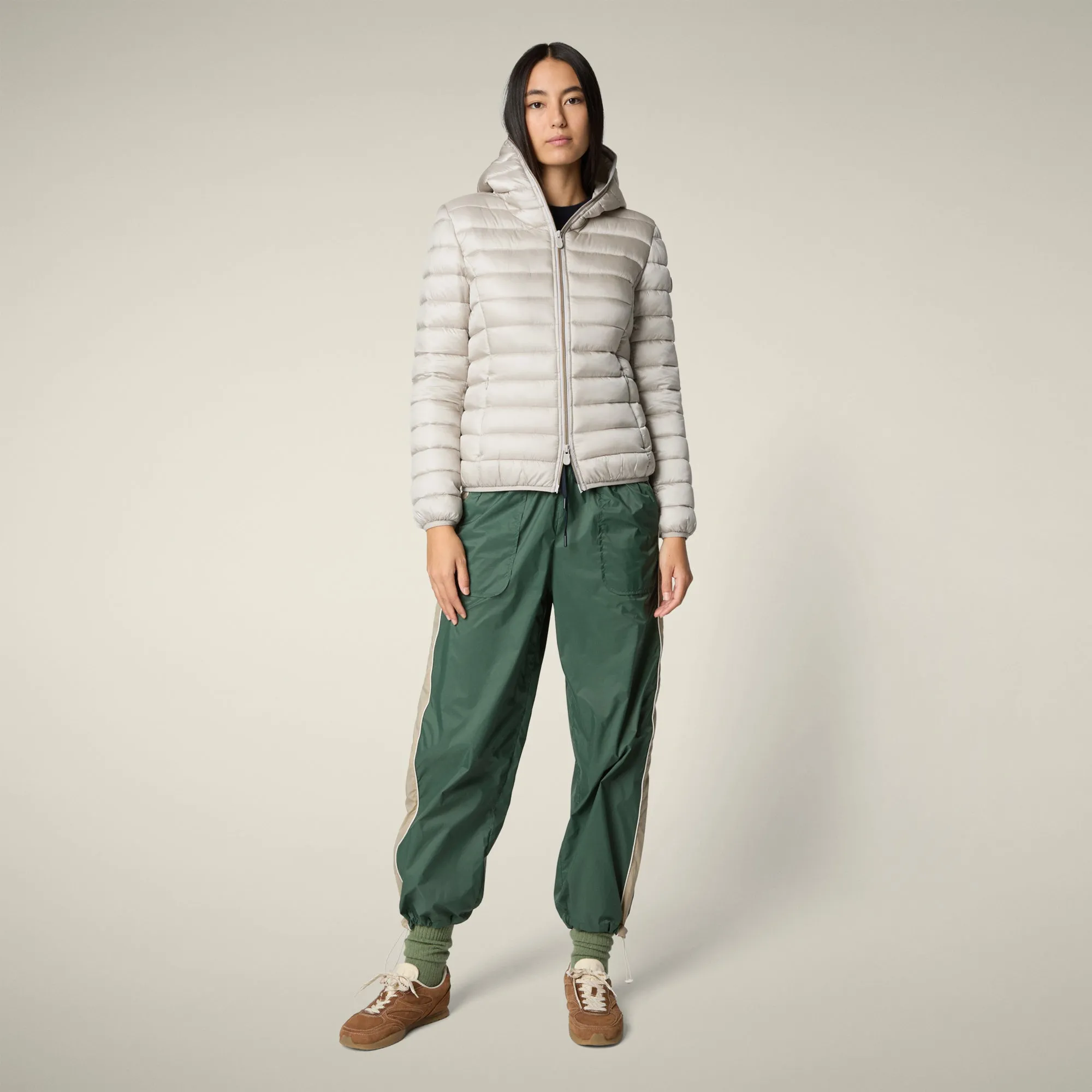 Women's Animal free puffer Jacket Alexis in Rainy Beige sold by Save The Duck product image thumbnail 2