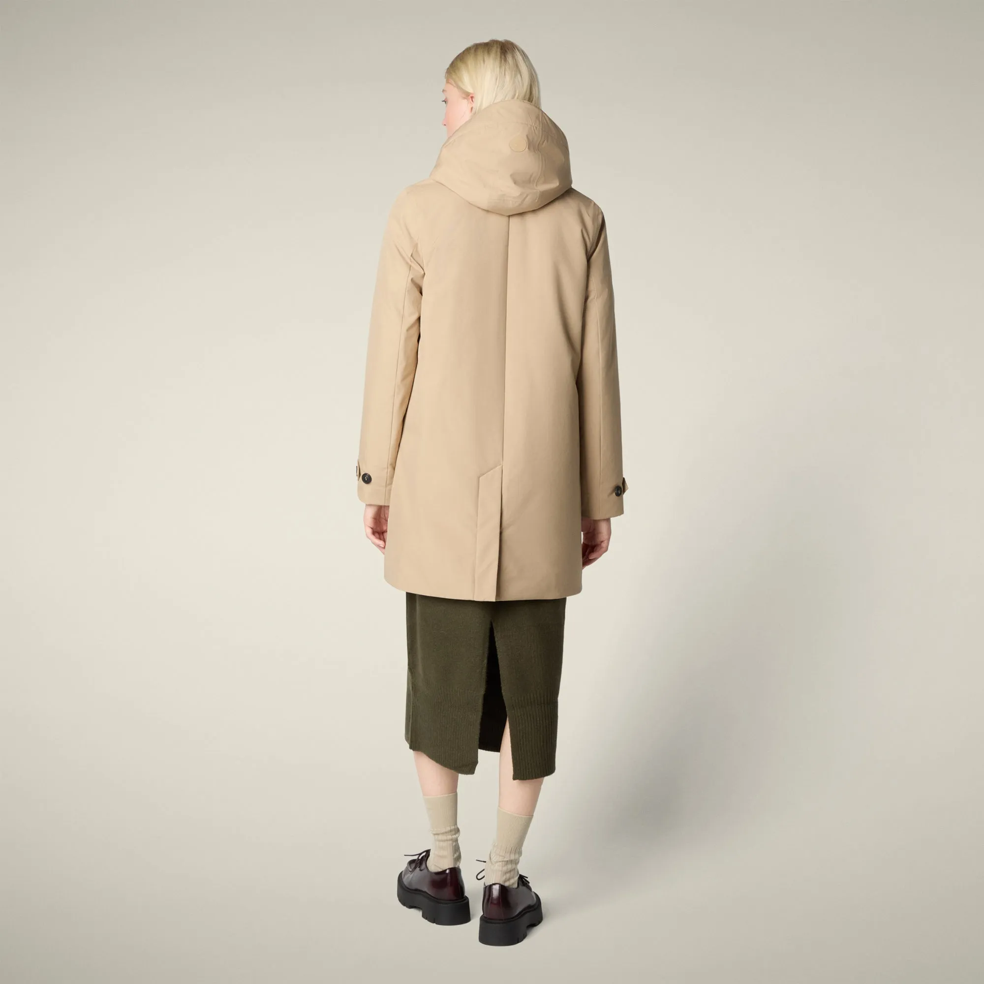 Women's Raincoat Embie in Stardust Beige sold by Save The Duck product image thumbnail 3
