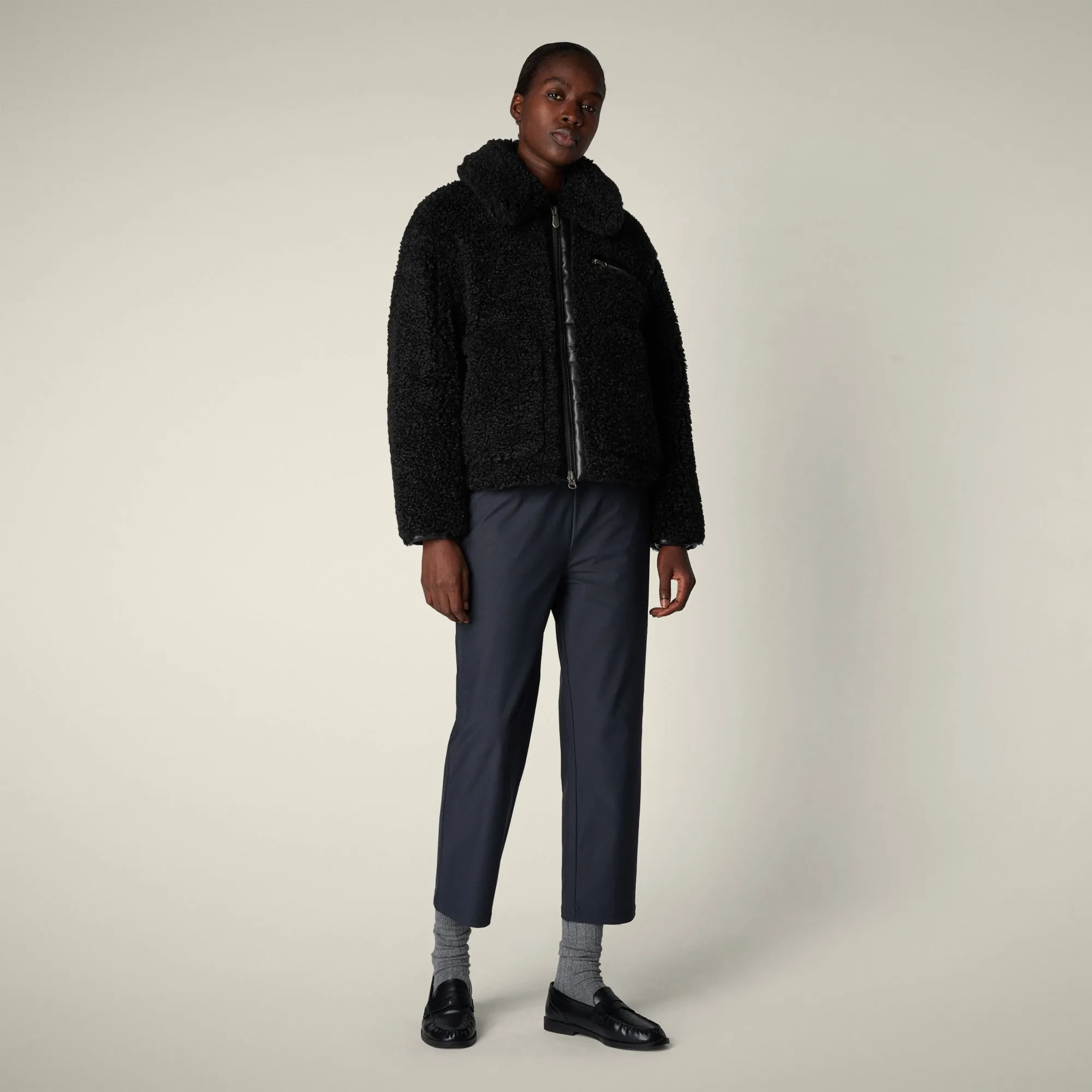 Women's faux fur Jacket Hester in black sold by Save The Duck product image thumbnail 2