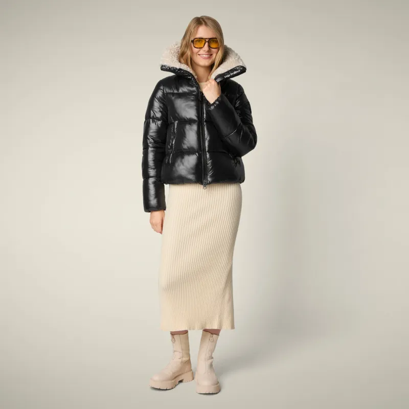 Women's Animal free puffer jacket Moma in black sold by Save The Duck