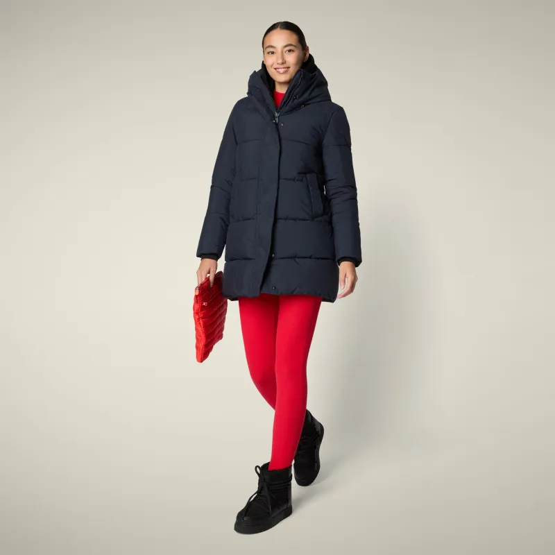 Women's Parka Bethany in Blue Black sold by Save The Duck