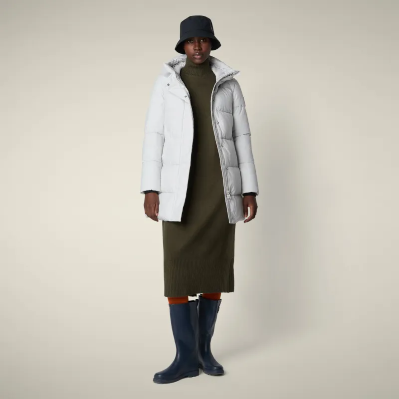 Women's Parka Bethany  in fog grey sold by Save The Duck