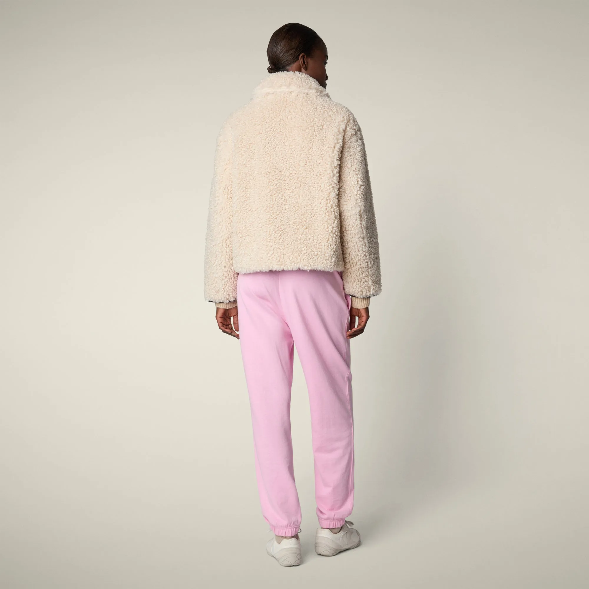 Women's faux fur Jacket Hester in Shore Beige sold by Save The Duck product image thumbnail 3