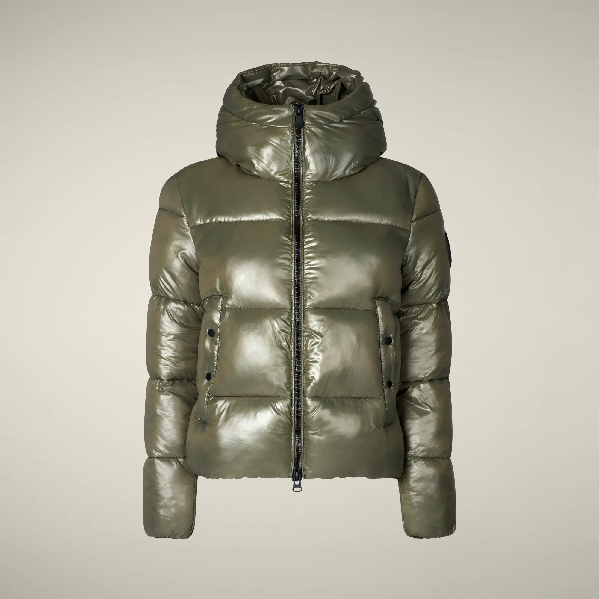 Women's Animal free puffer Jacket Biddy in Laurel Green sold by Save The Duck product image thumbnail 5