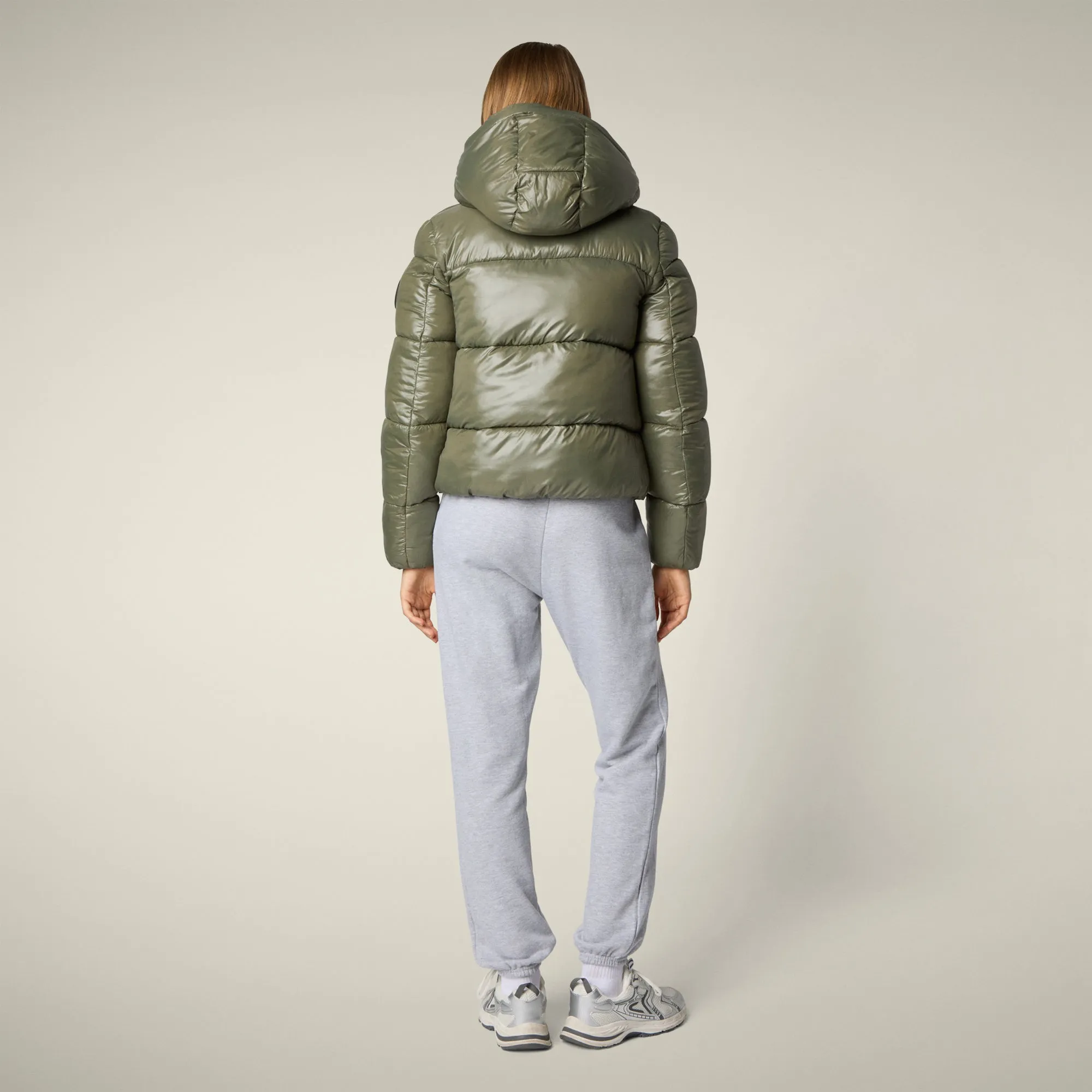 Women's Animal free puffer Jacket Biddy in Laurel Green sold by Save The Duck product image thumbnail 3