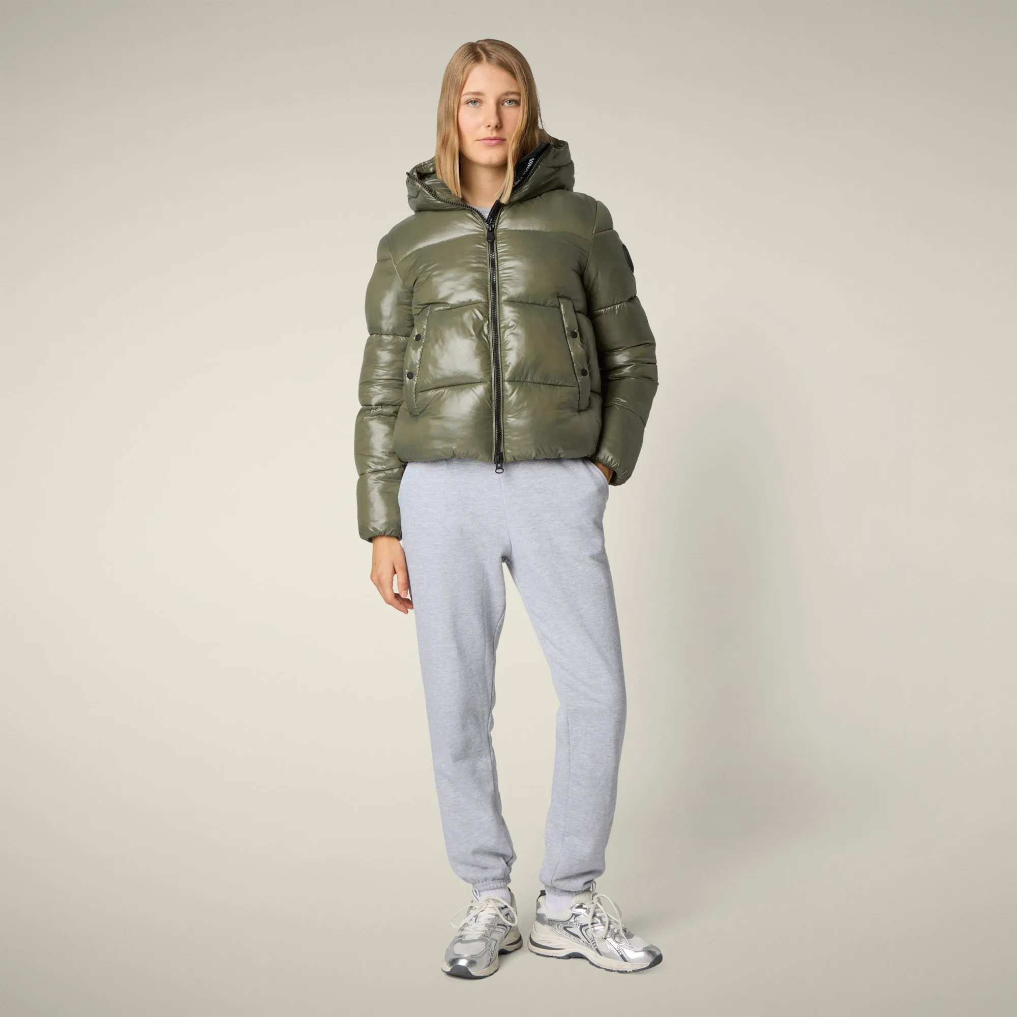 Women's Animal free puffer Jacket Biddy in Laurel Green sold by Save The Duck product image thumbnail 2