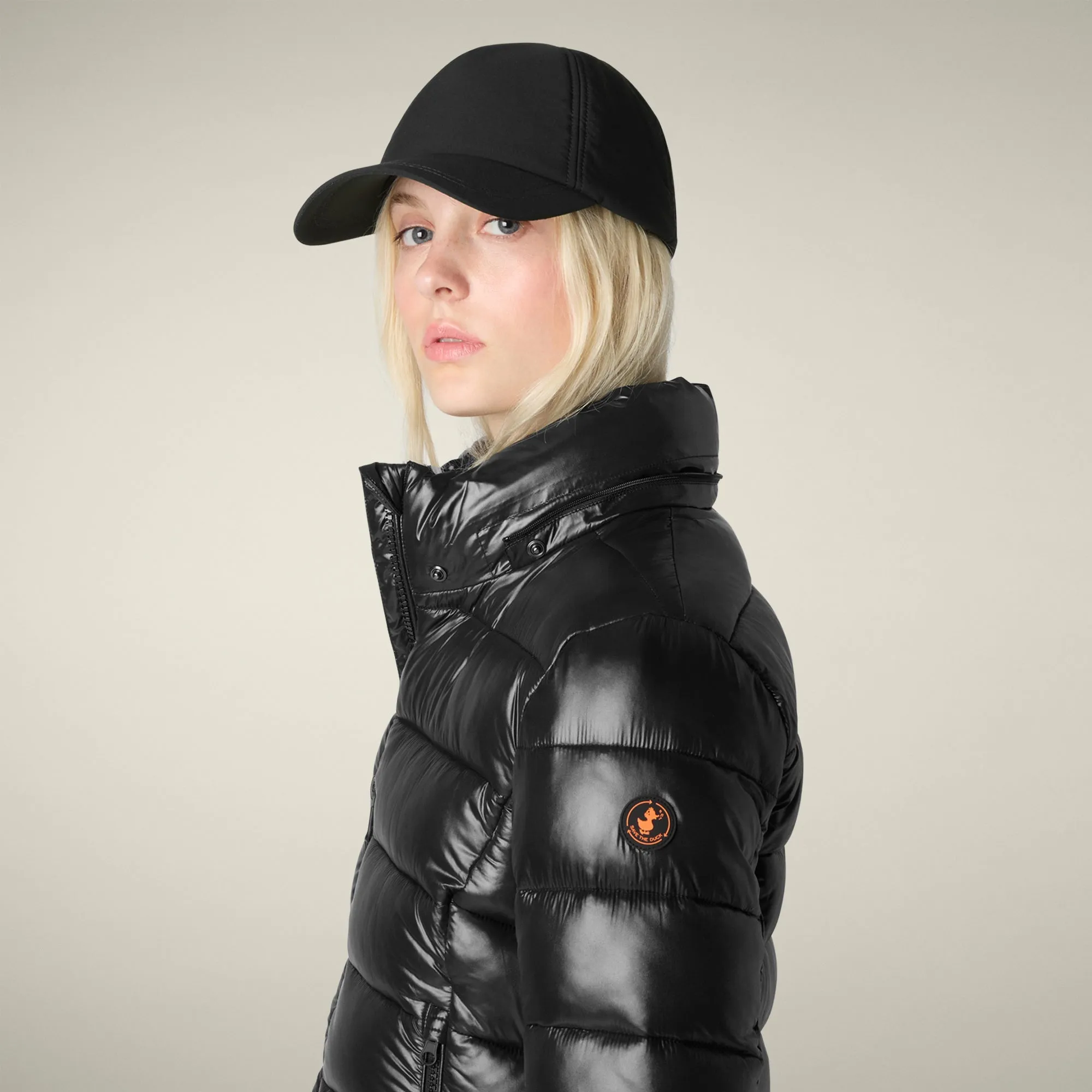 Women's Animal free puffer Jacket Cosmary in Black sold by Save The Duck product image thumbnail 4