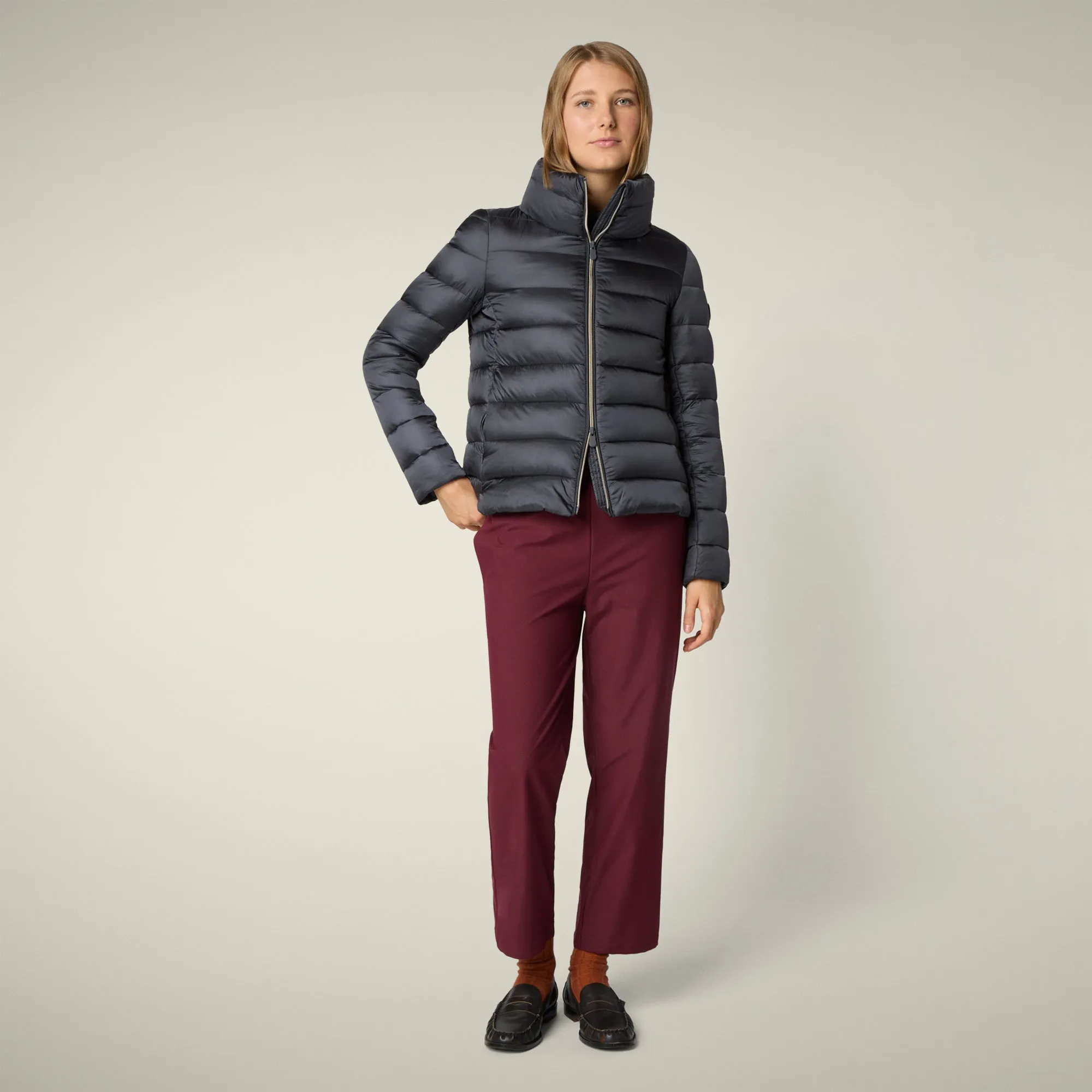 Women's Animal free puffer Jacket Elsie in ebony grey sold by Save The Duck product image thumbnail 2