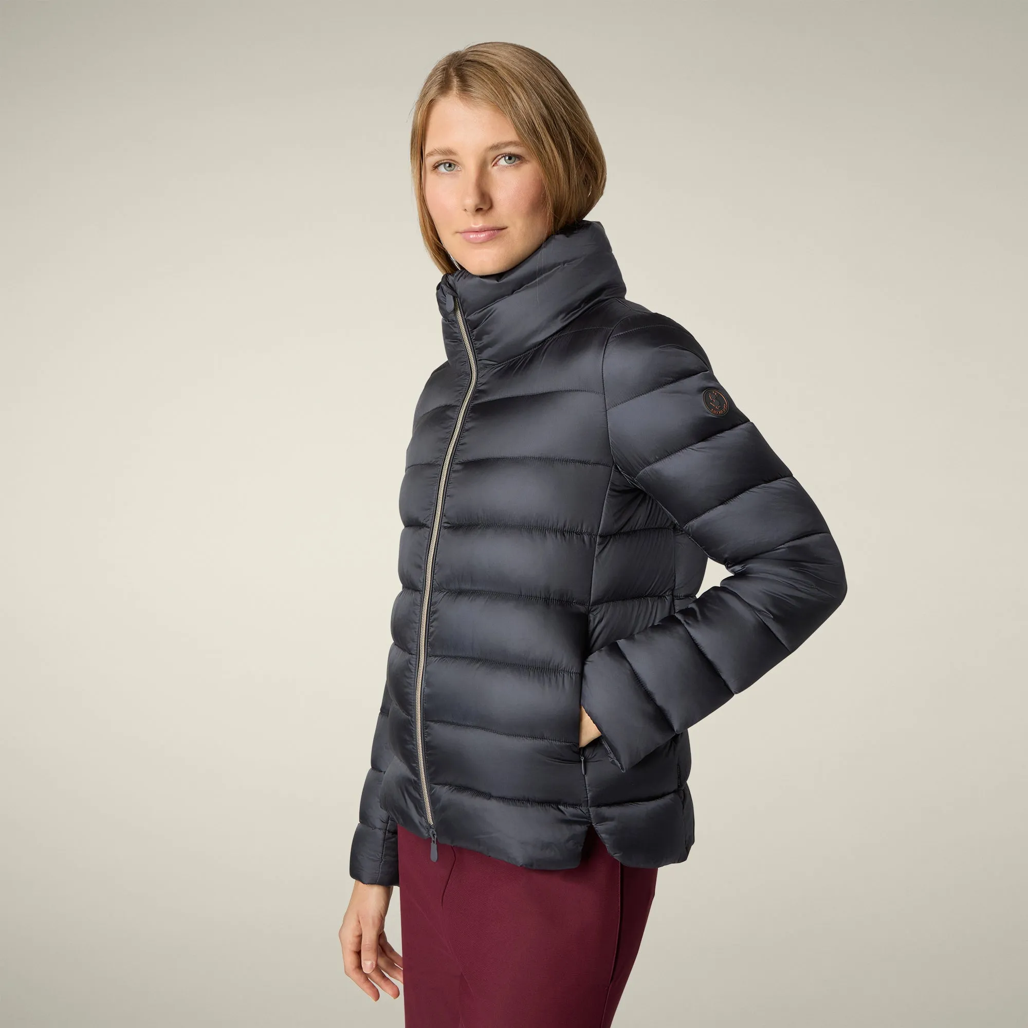 Women's Animal free puffer Jacket Elsie in ebony grey sold by Save The Duck product image thumbnail 4