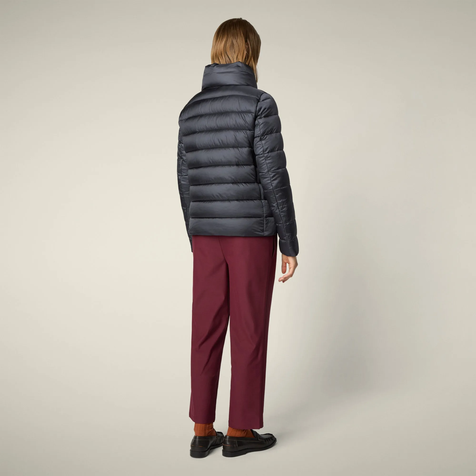 Women's Animal free puffer Jacket Elsie in ebony grey sold by Save The Duck product image thumbnail 3