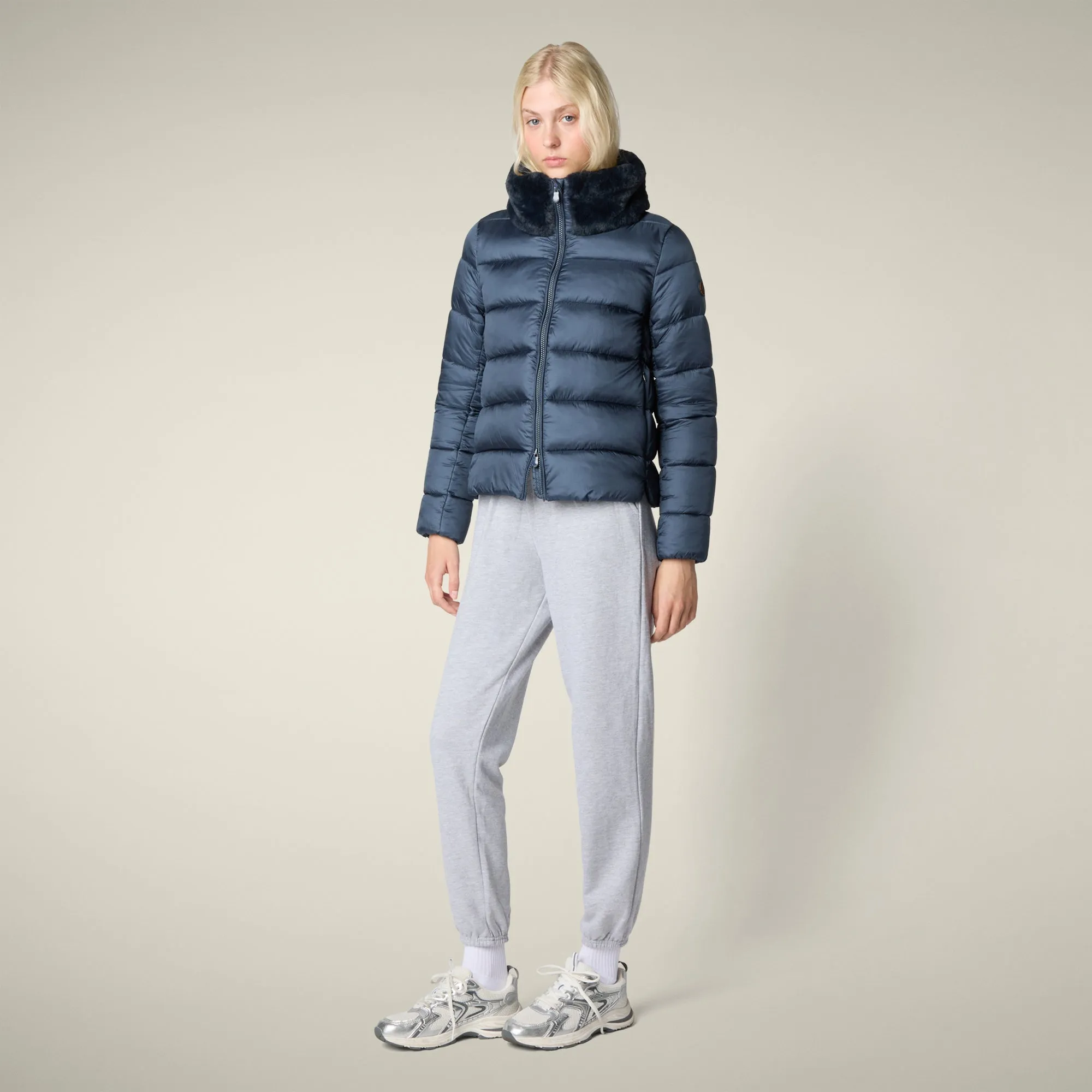 Women's Animal free puffer jacket Mei in night blue sold by Save The Duck product image thumbnail 2