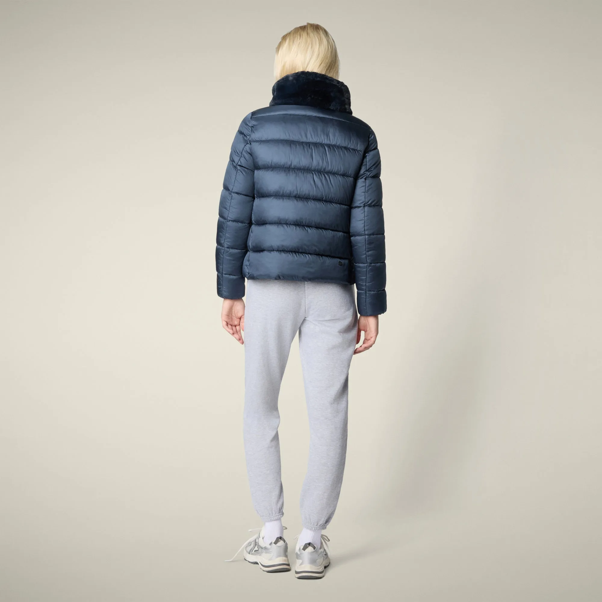 Women's Animal free puffer jacket Mei in night blue sold by Save The Duck product image thumbnail 3