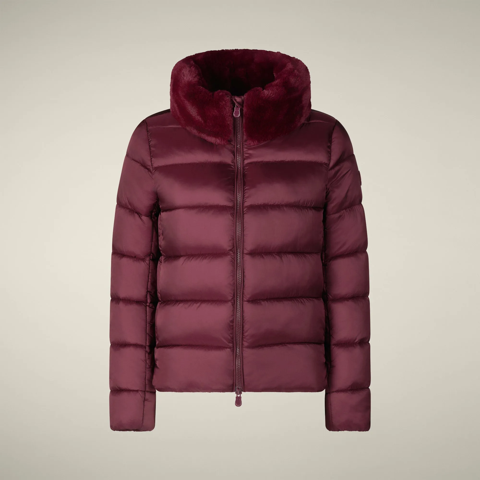 Women's Animal free puffer jacket Mei in wine red sold by Save The Duck product image thumbnail 5