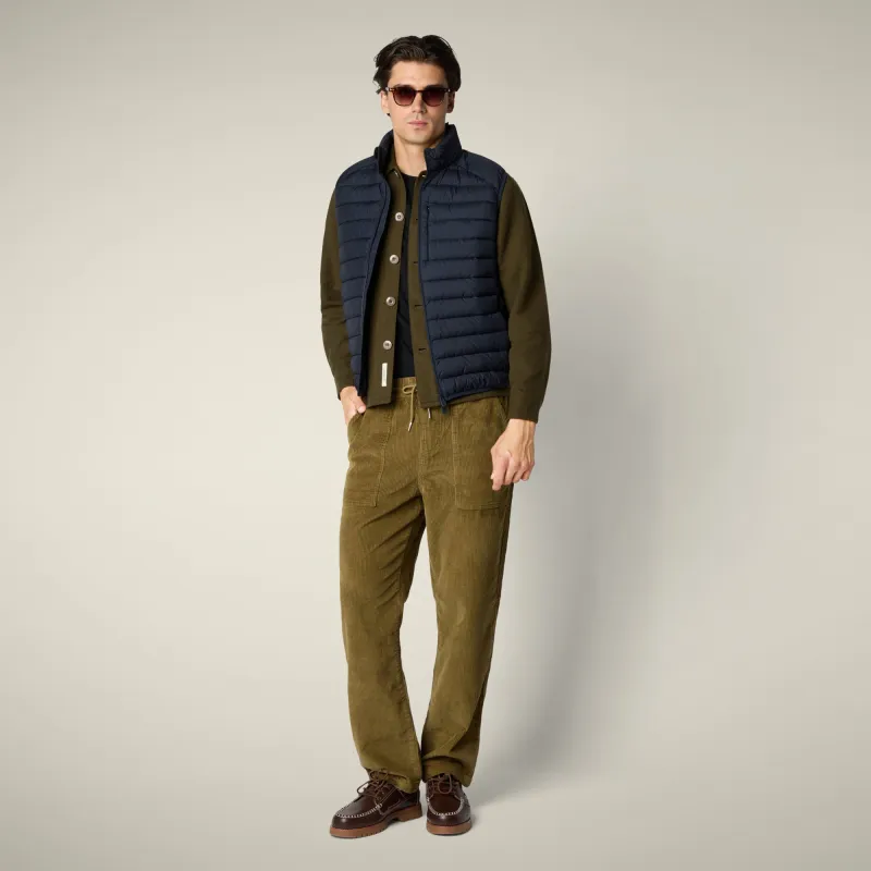 Men's Vest Rhus in Blue Black sold by Save The Duck