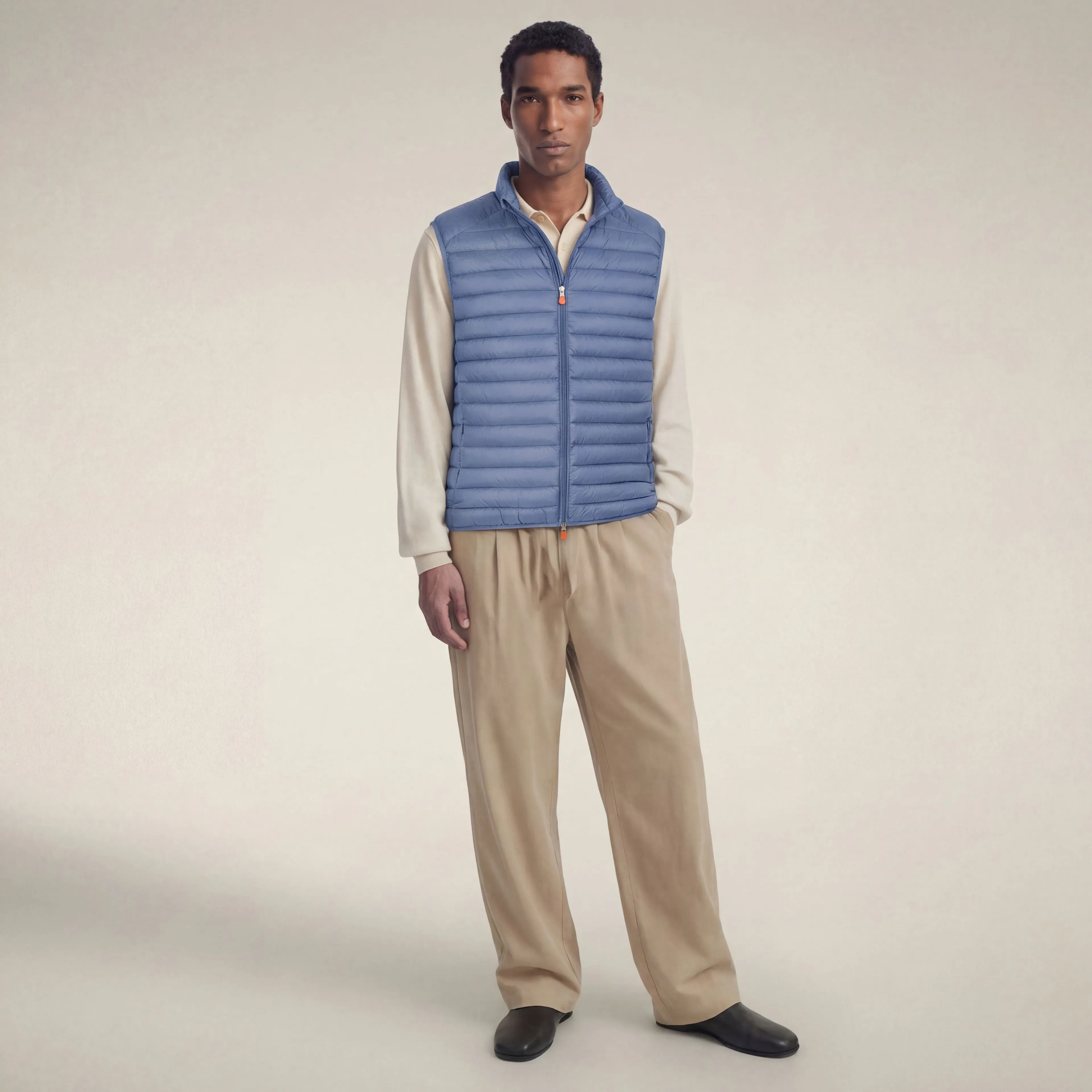 Men's Puffer Vest Adam in Cornflower Blue sold by Save The Duck