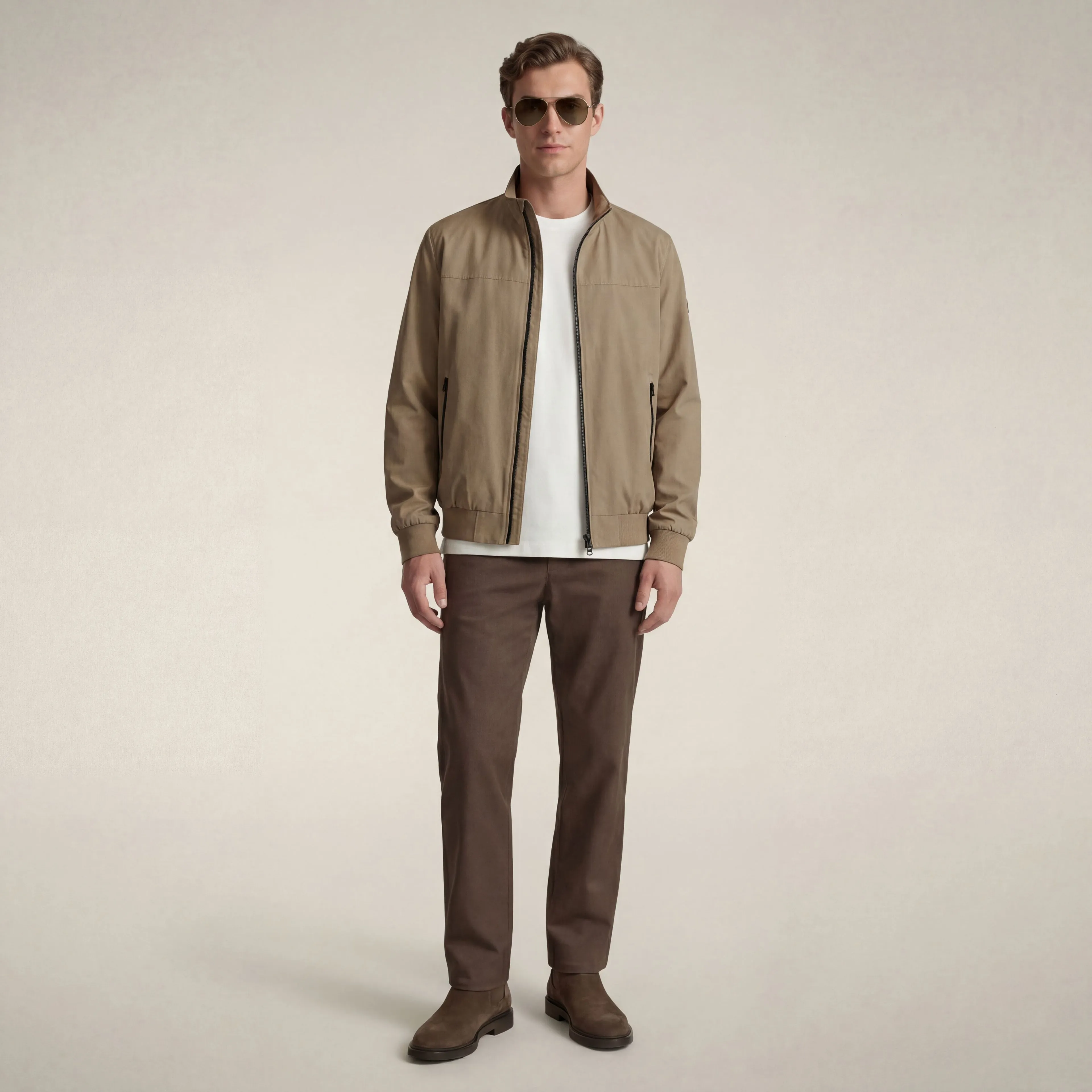 Men's Jacket Finlay in Khaki Brown sold by Save The Duck