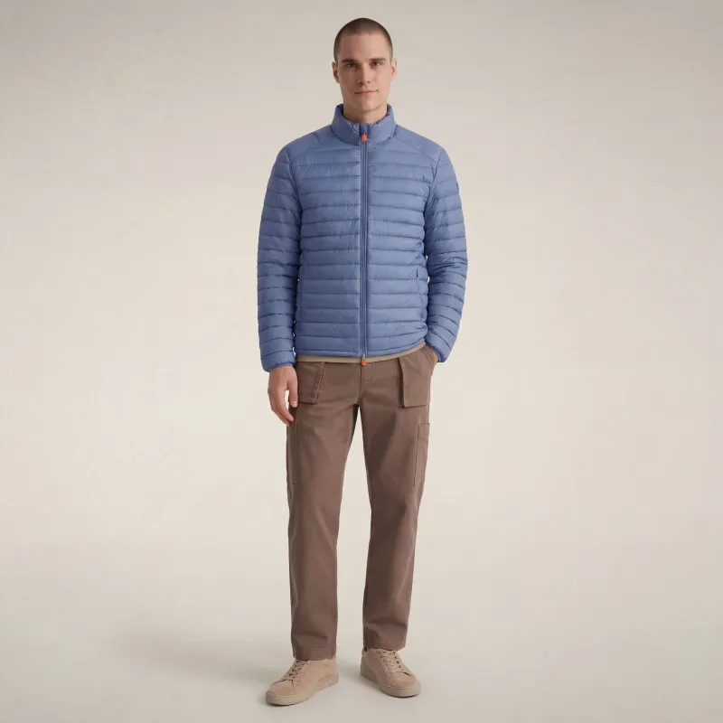 Men's Alexander Puffer Jacket in Cornflower blue sold by Save The Duck