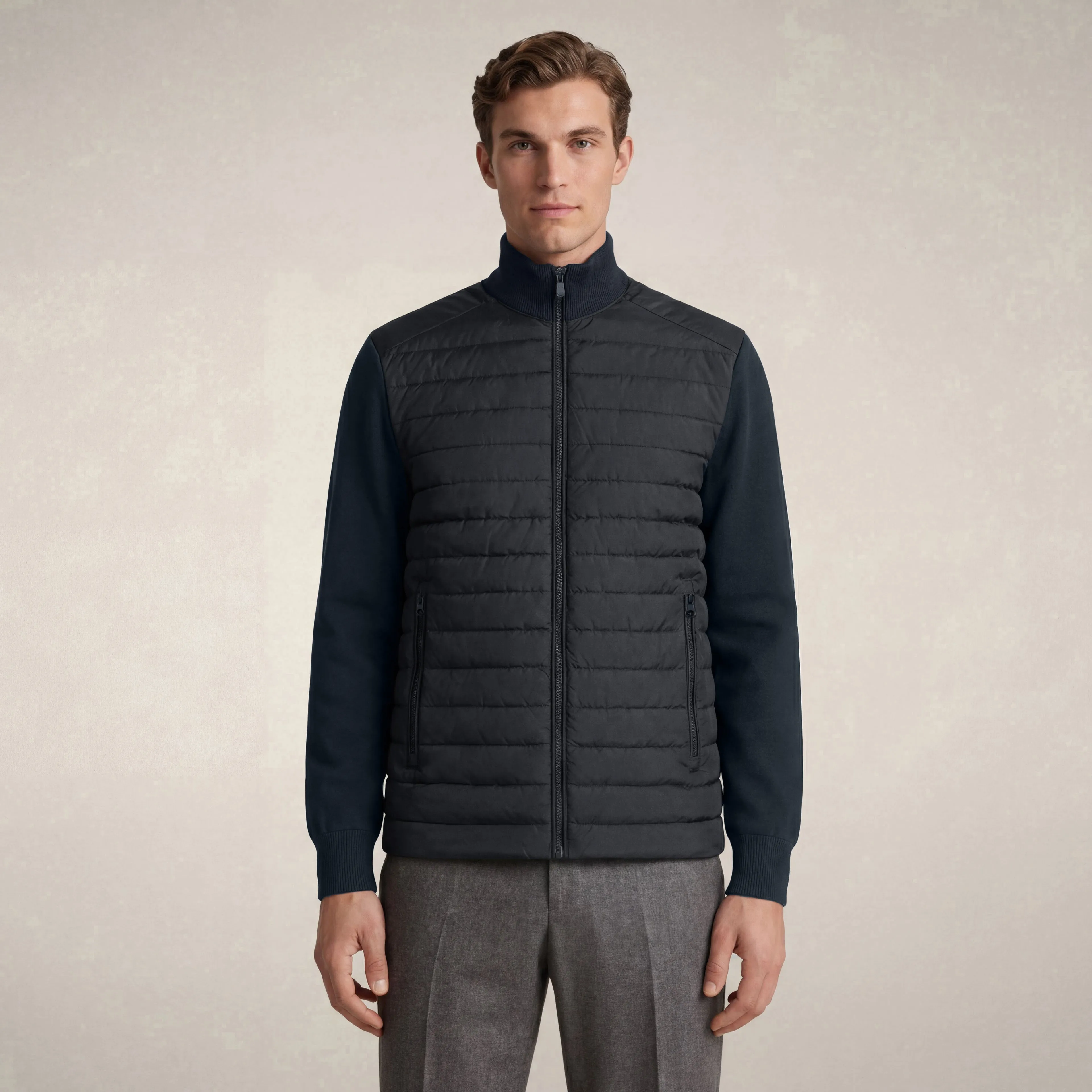 Men's animal free puffer jacket sedum in blue black sold by Save The Duck product image thumbnail 5