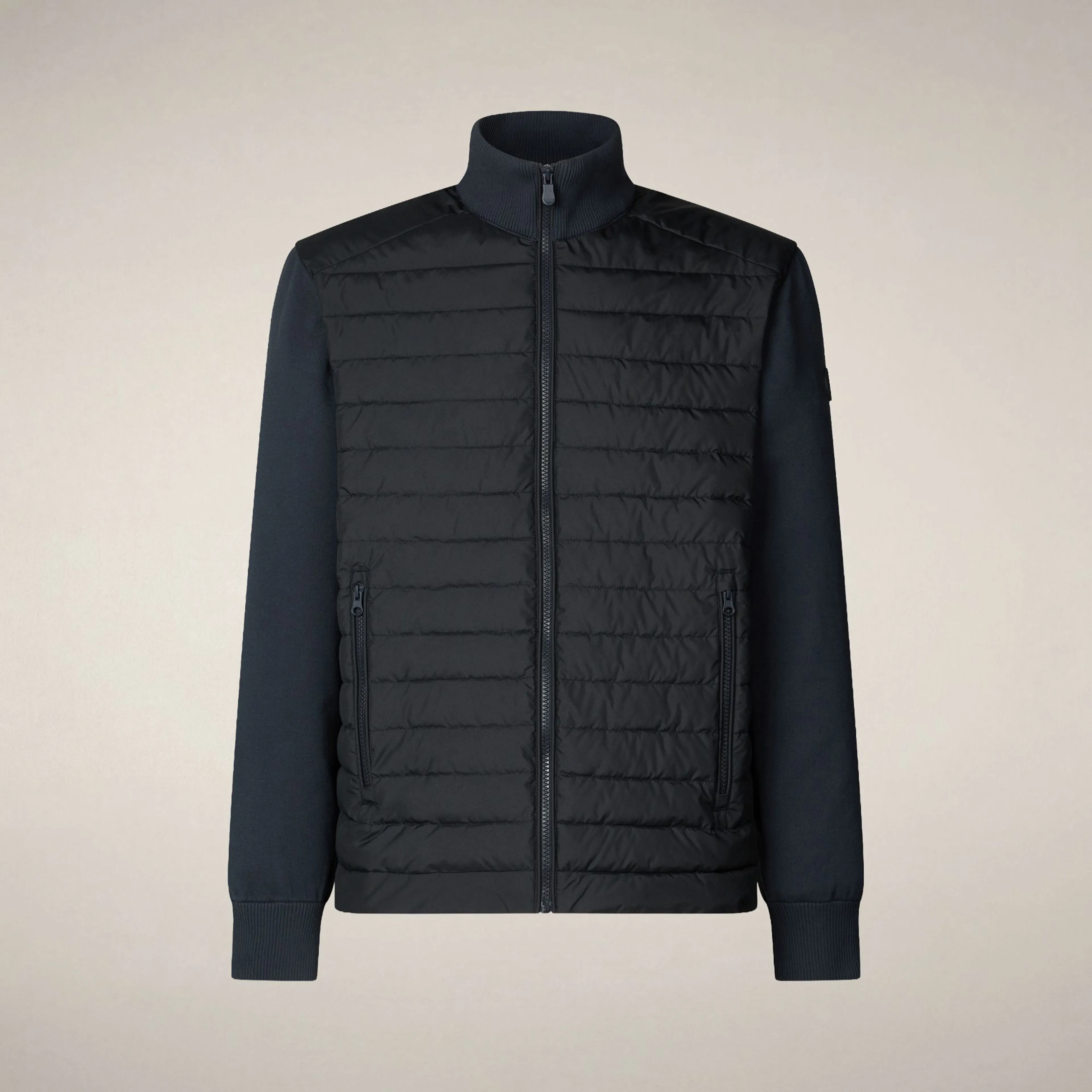 Men's animal free puffer jacket sedum in blue black sold by Save The Duck product image thumbnail 3