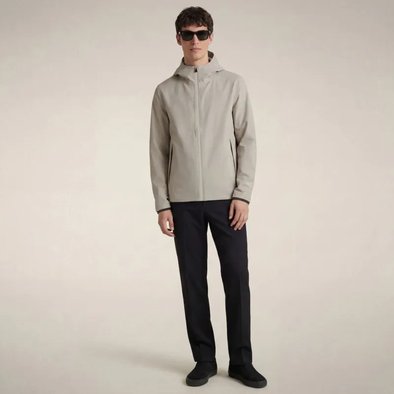 Men's hooded jacket jari in rainy beige sold by Save The Duck